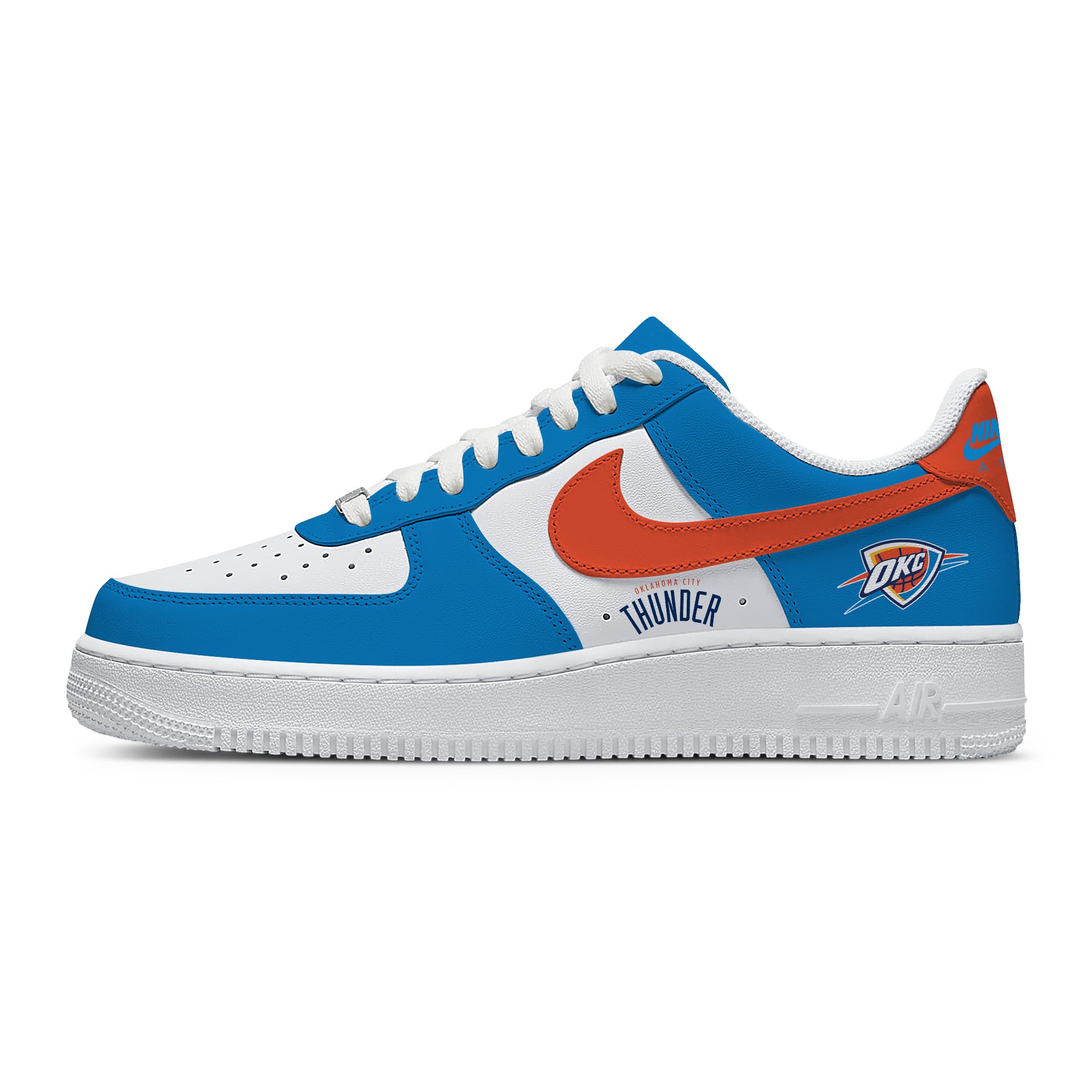 NBA Oklahoma City Thunder Nike Air Force 1 Low Sneakers For Fan