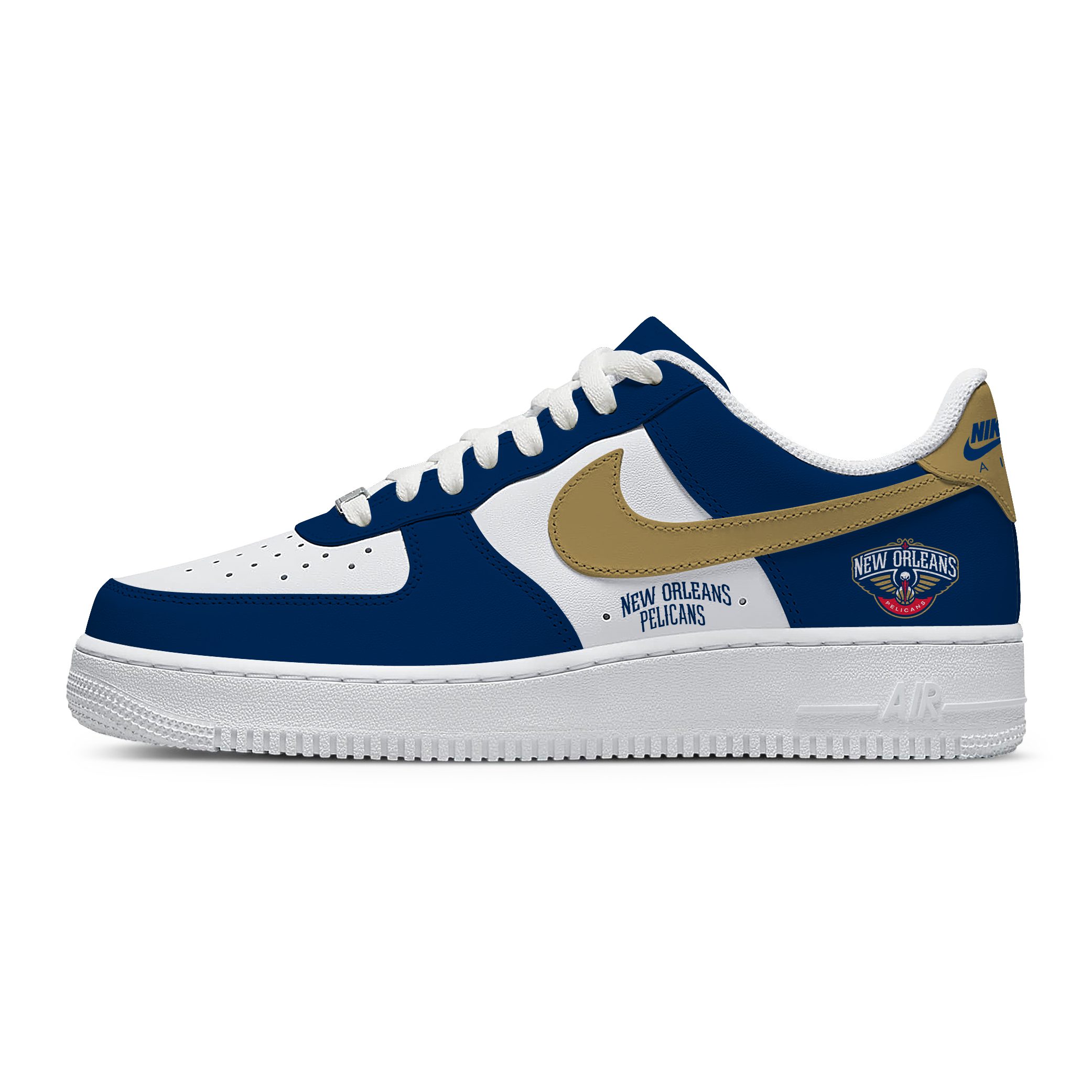 NBA New Orleans Pelicans Nike Air Force 1 Low Sneakers For Fan