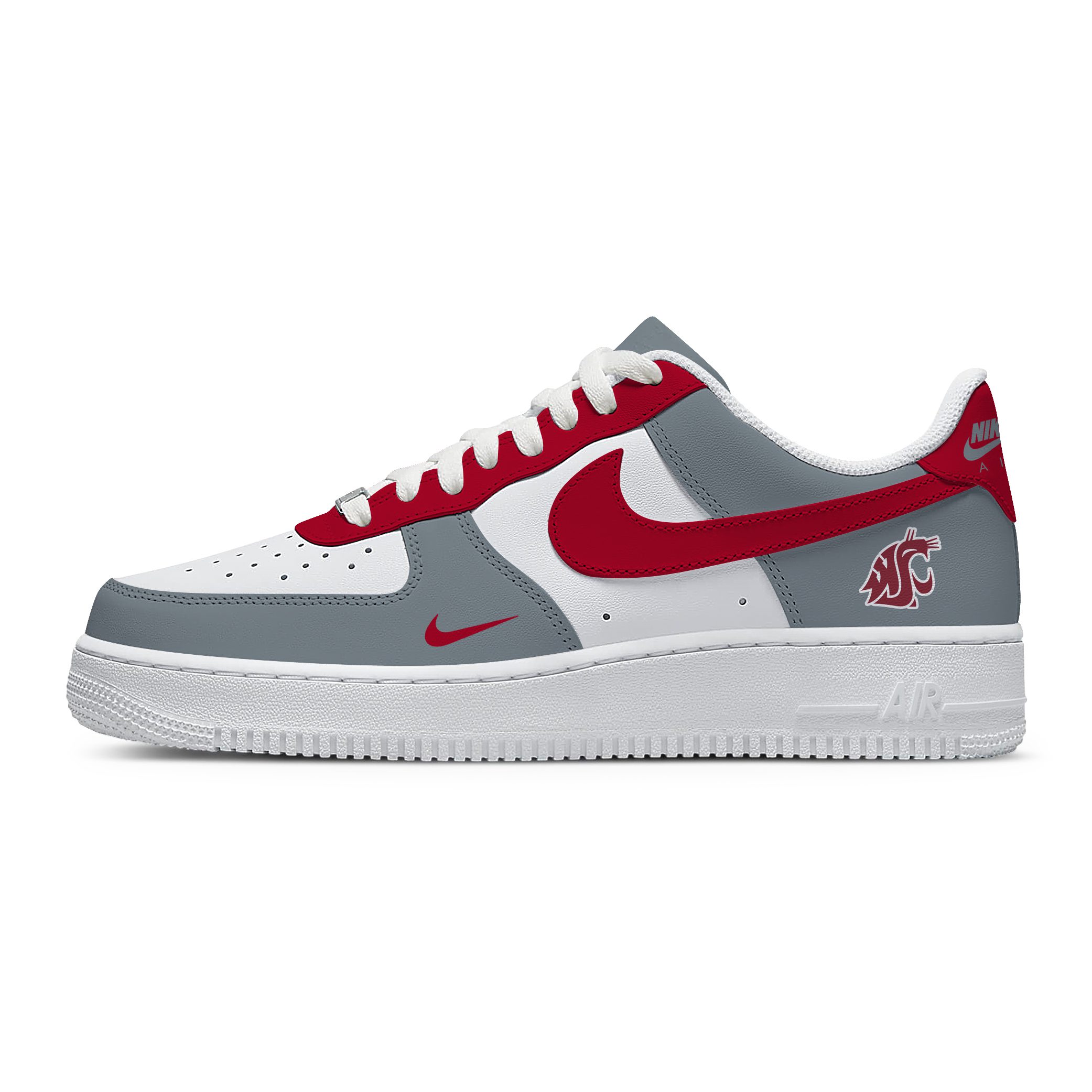 NCAA Washington State Cougars AF1 Stylish Casual Sneakers For Men Women For Fan