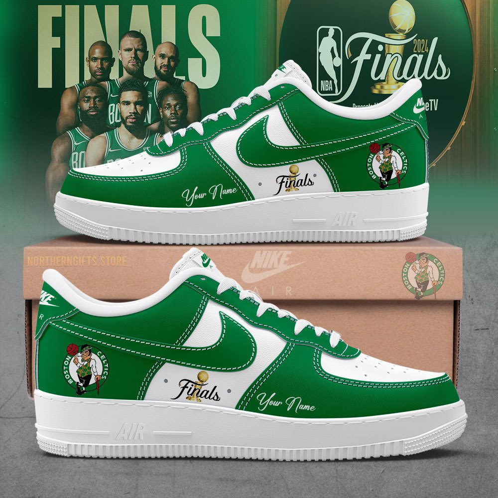 Boston Celtics NBA Final Air Force 1 Sneakers Custom Name For Fans Limited Shoes