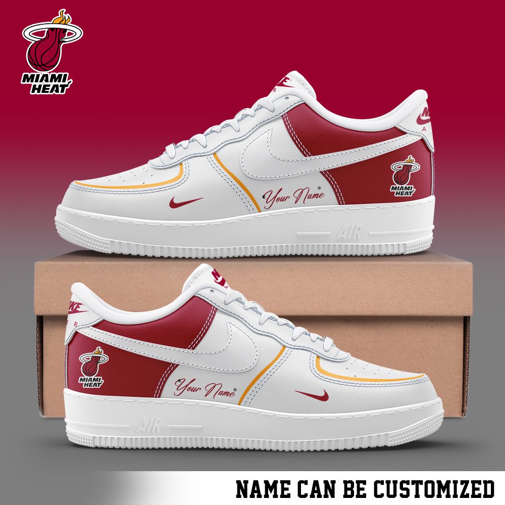 Miami Heat NBA Custom Name AF1 Sneakers Limited Collection