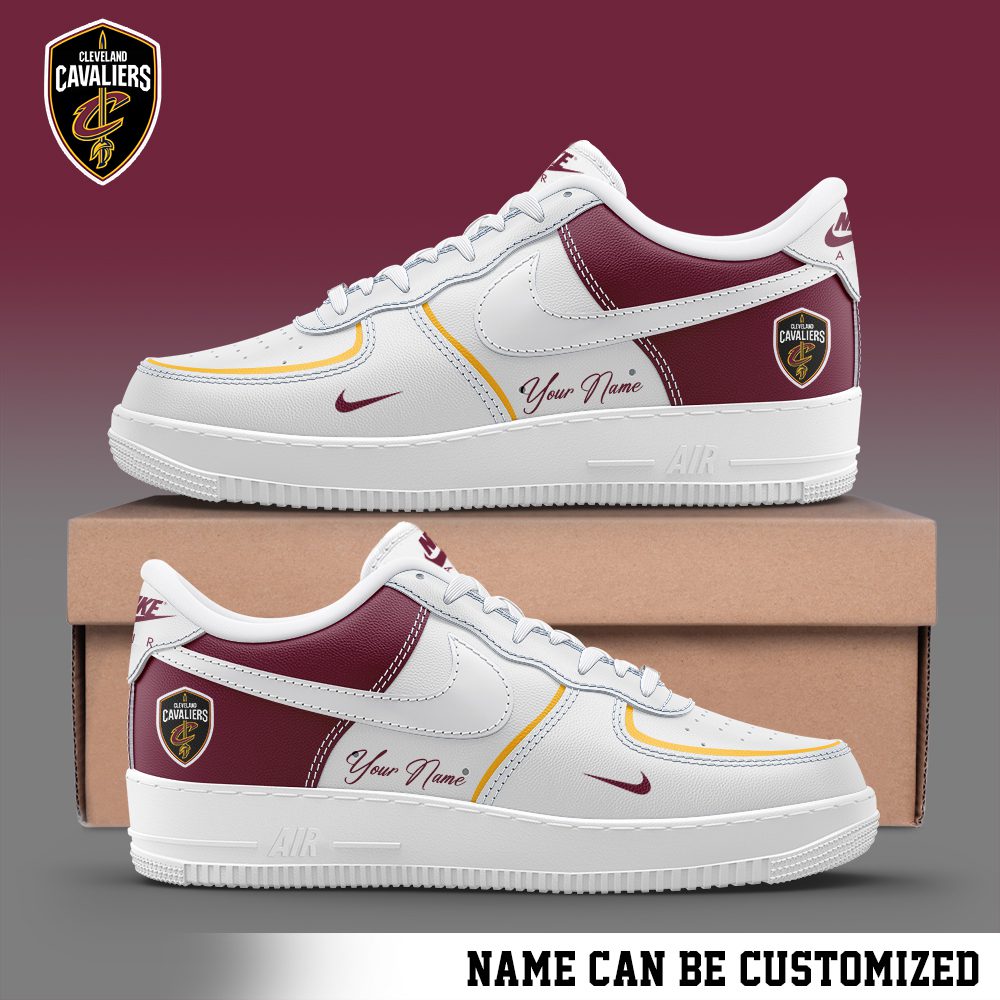 Cleveland Cavaliers NBA Custom Name AF1 Sneakers Limited Collection