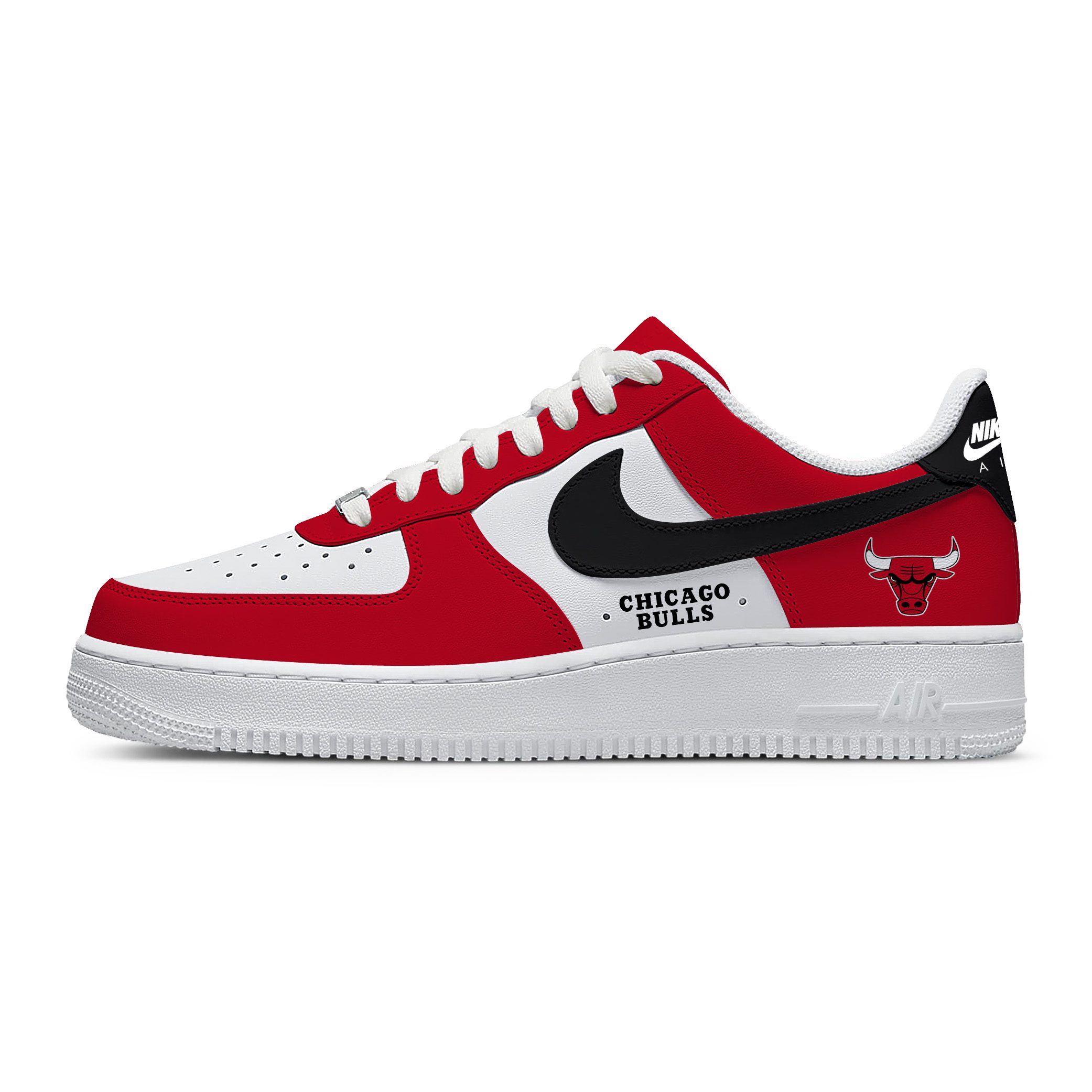 NBA Chicago Bulls Nike Air Force 1 Low Sneakers For Fan