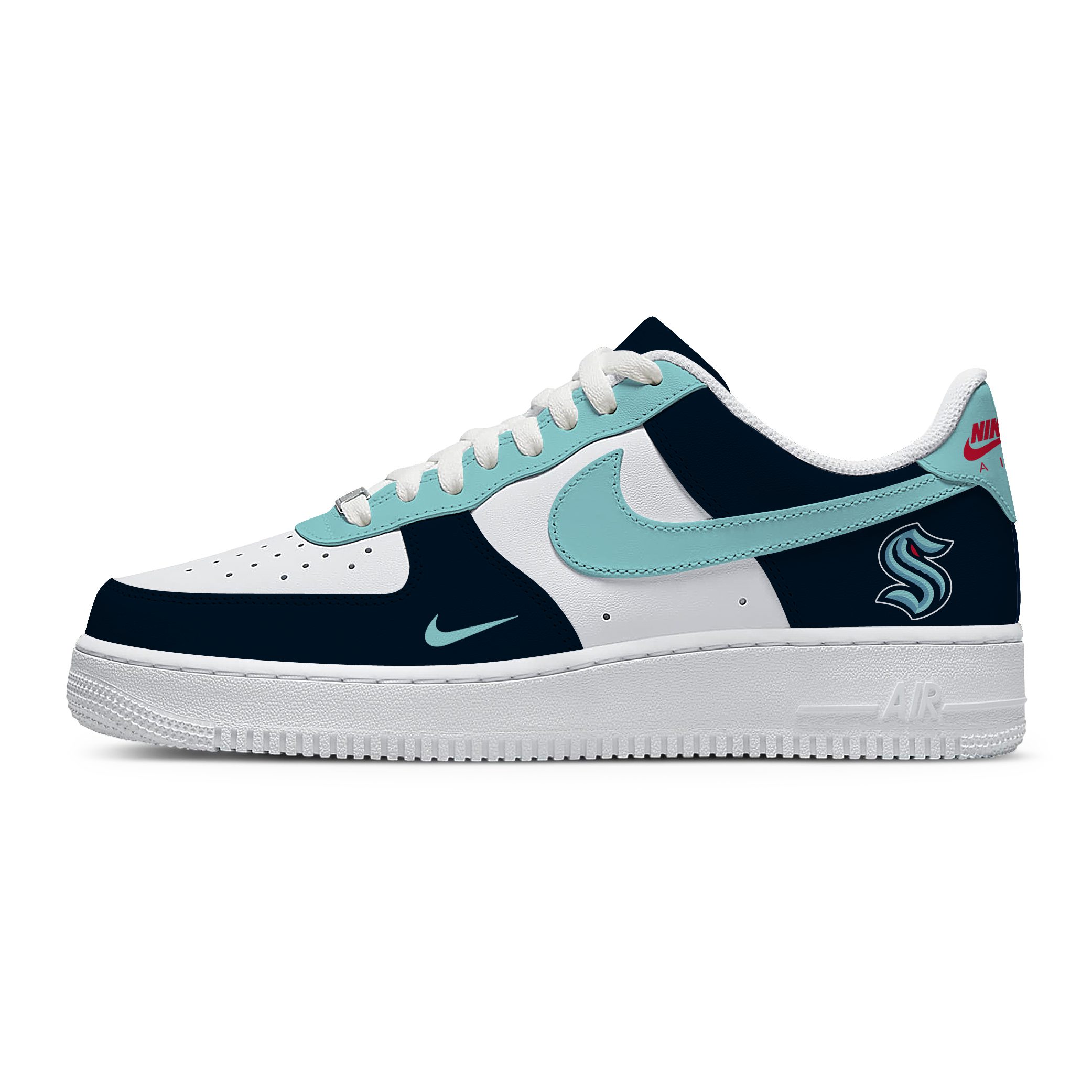 NHL Seattle Kraken AF1 Stylish Casual Sneakers For Men Women For Fan