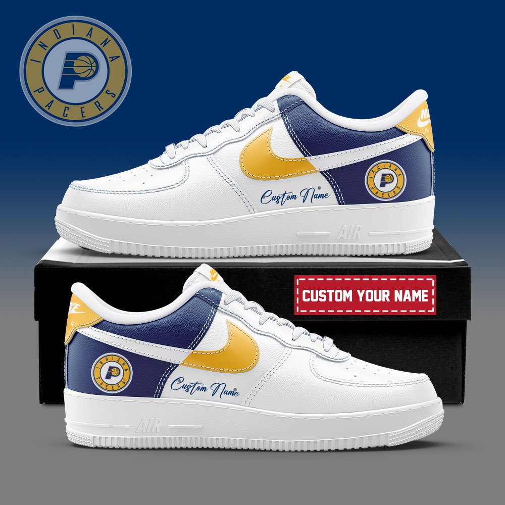 Indiana Pacers NBA Playoffs Custom Name AF1 Sneakers