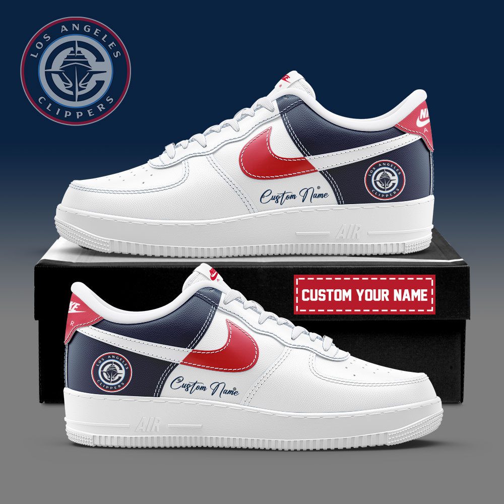 Los Angeles Clippers NBA Playoffs Custom Name AF1 Sneakers