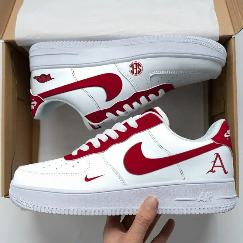 Arkansas Razorbacks NCAA Air Force Sneakers For Men Women