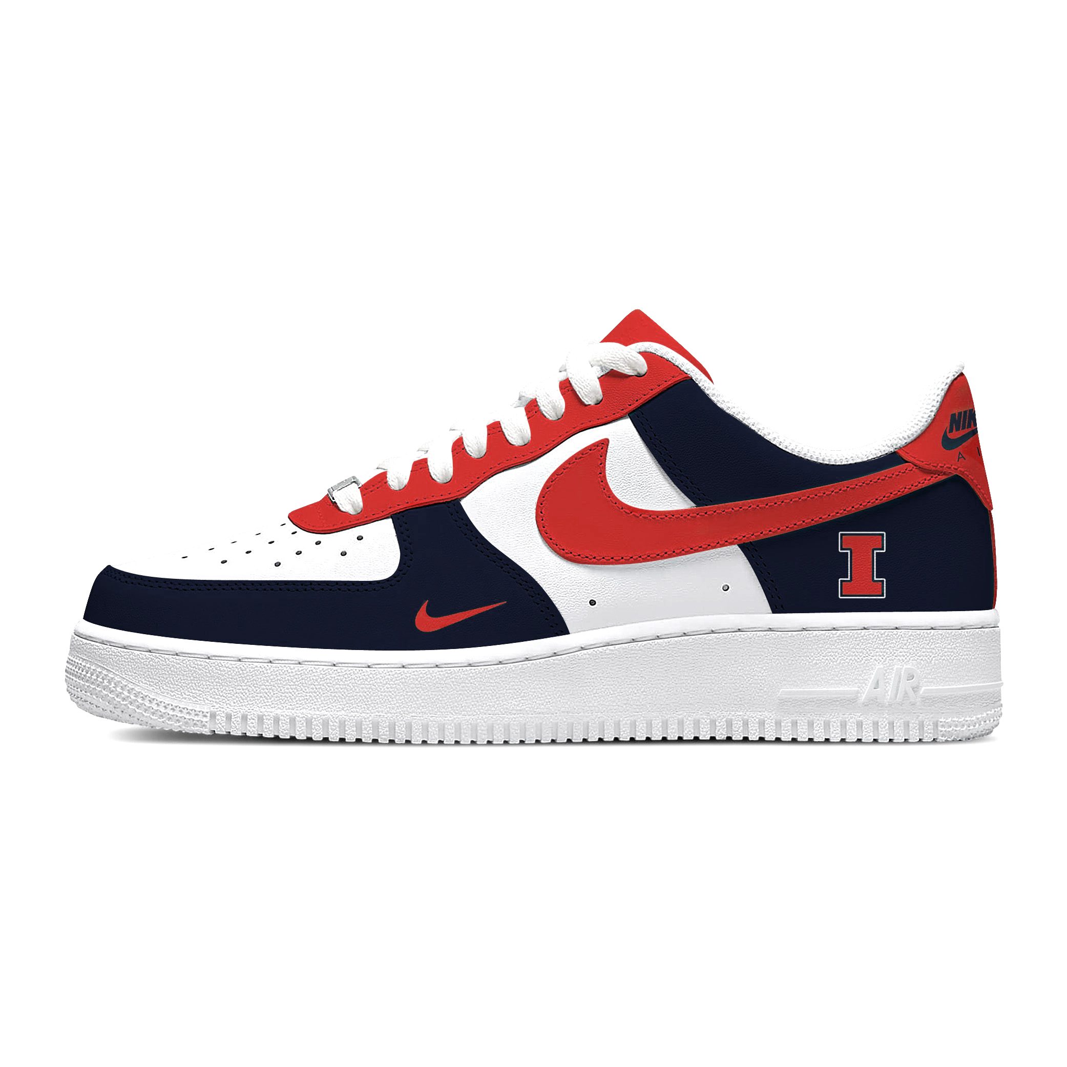 NCAA Illinois Fighting Illini AF1 Stylish Casual Sneakers For Men Women For Fan