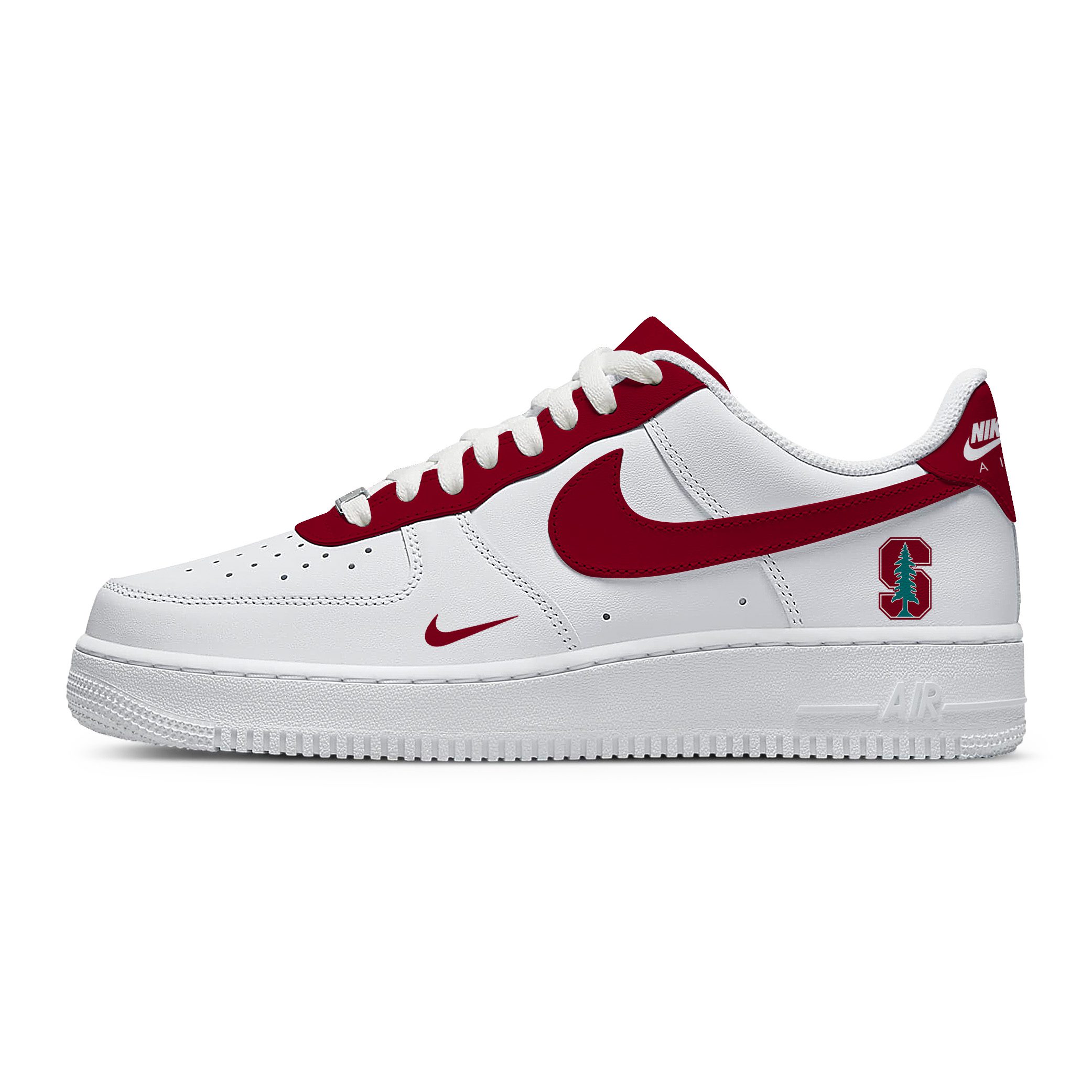 NCAA Stanford Cardinal AF1 Stylish Casual Sneakers For Men Women For Fan