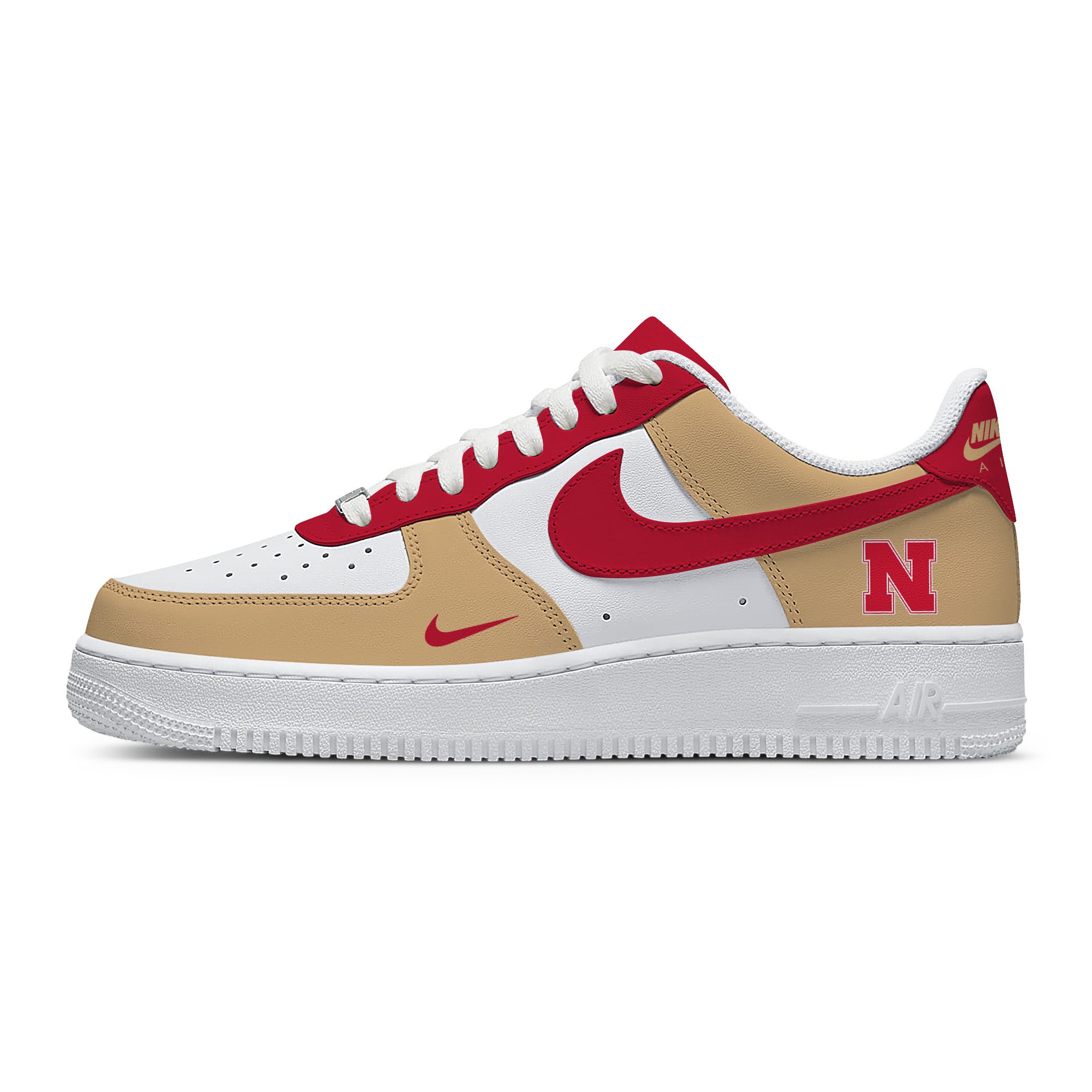 NCAA Nebraska Cornhuskers AF1 Stylish Casual Sneakers For Men Women For Fan