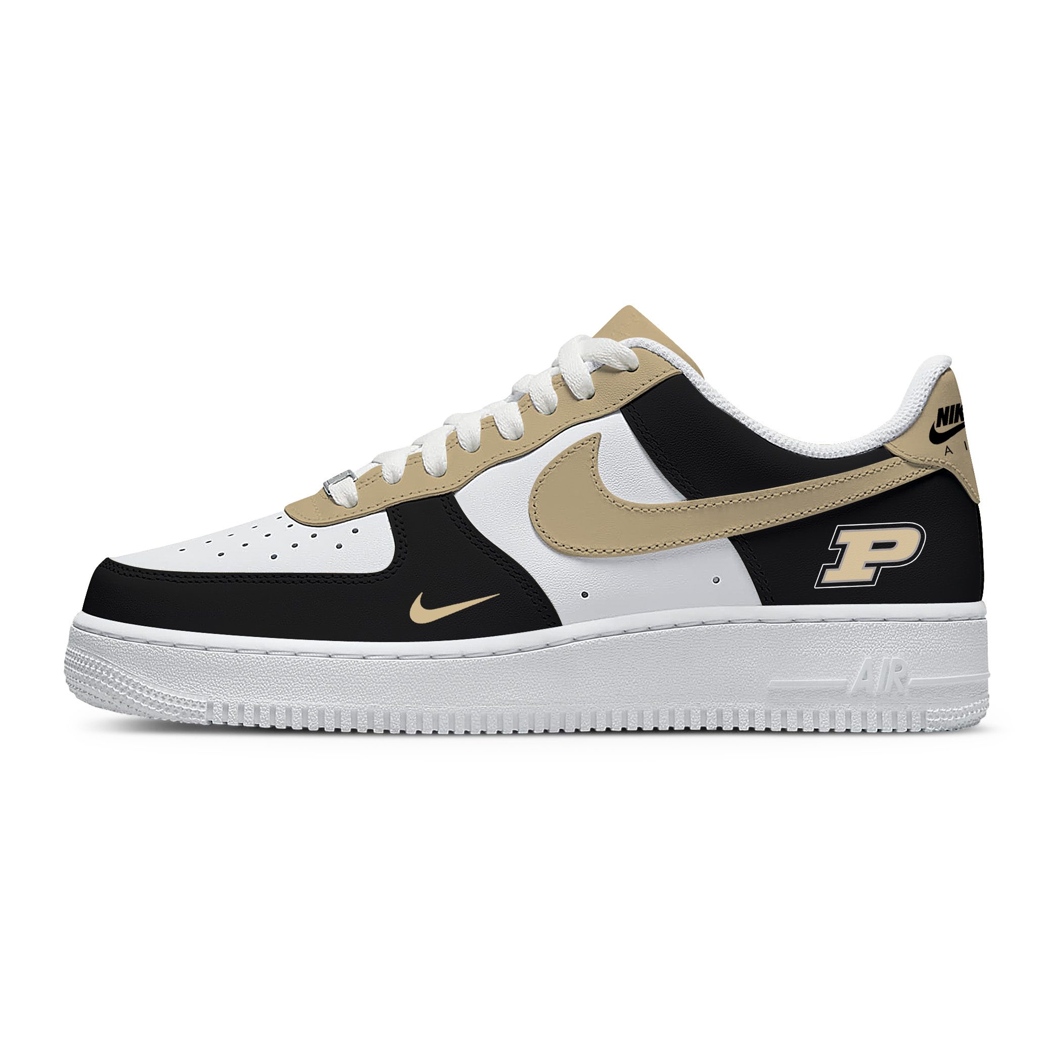 NCAA Purdue Boilermakers AF1 Stylish Casual Sneakers For Men Women For Fan