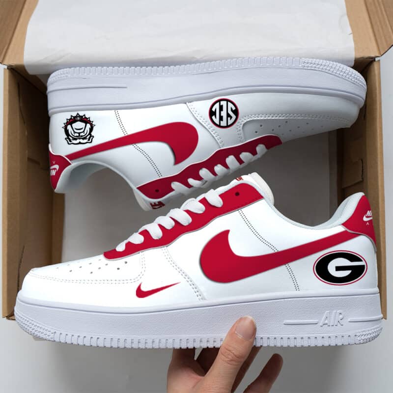 Georgia Bulldogs NCAA Air Force Sneakers For Men Women