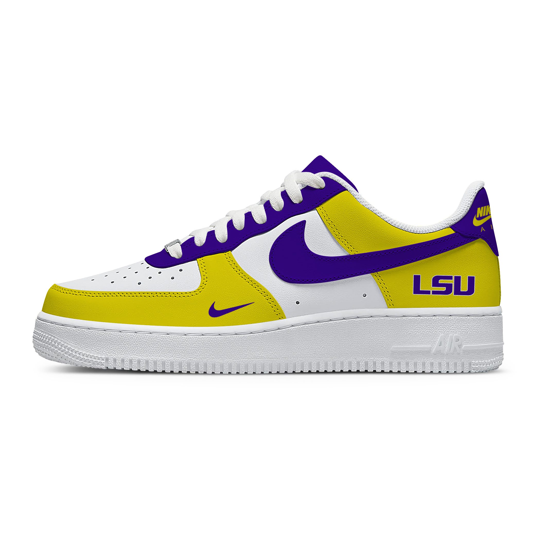 NCAA LSU Tigers AF1 Stylish Casual Sneakers For Men Women For Fan