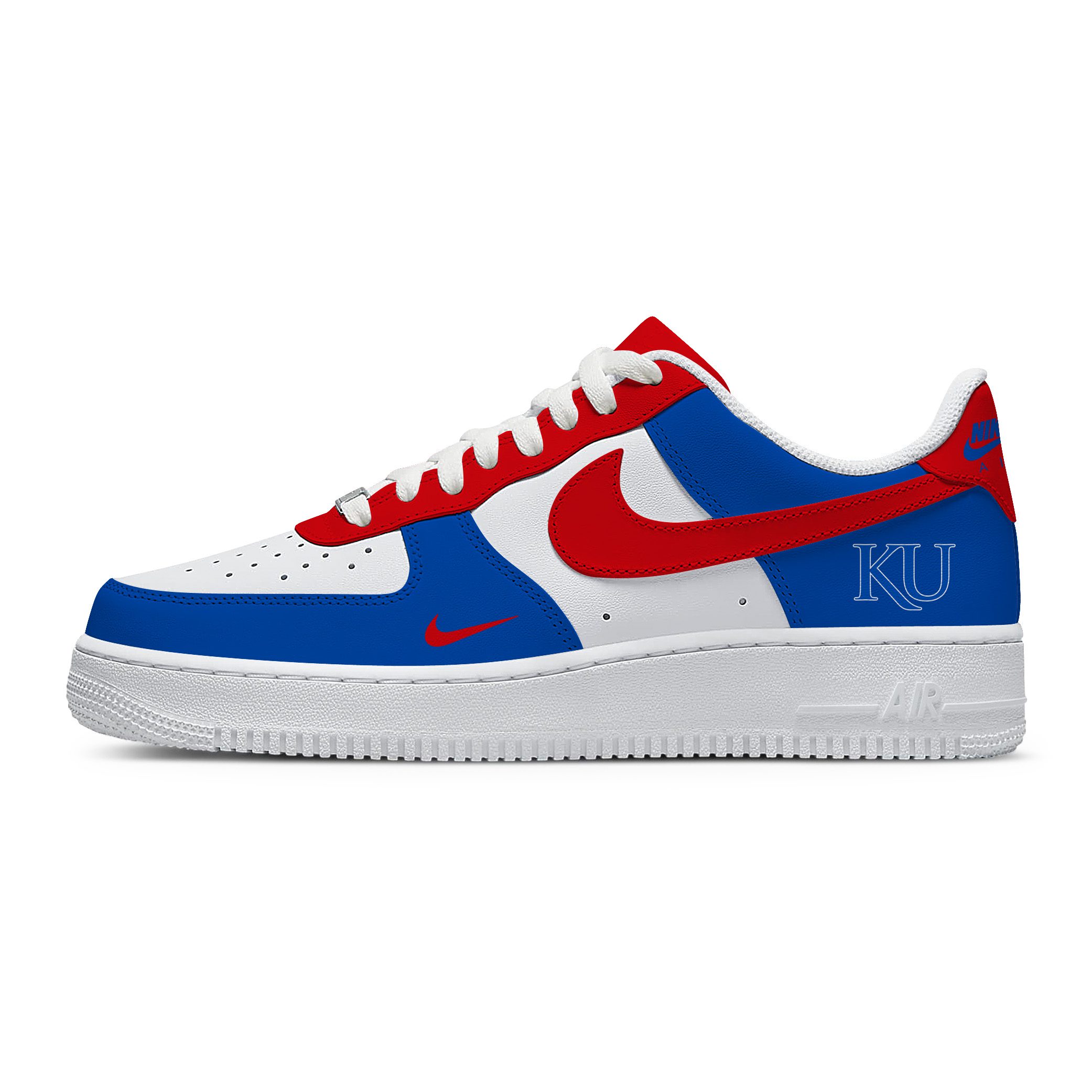 NCAA Kansas Jayhawks AF1 Stylish Casual Sneakers For Men Women For Fan