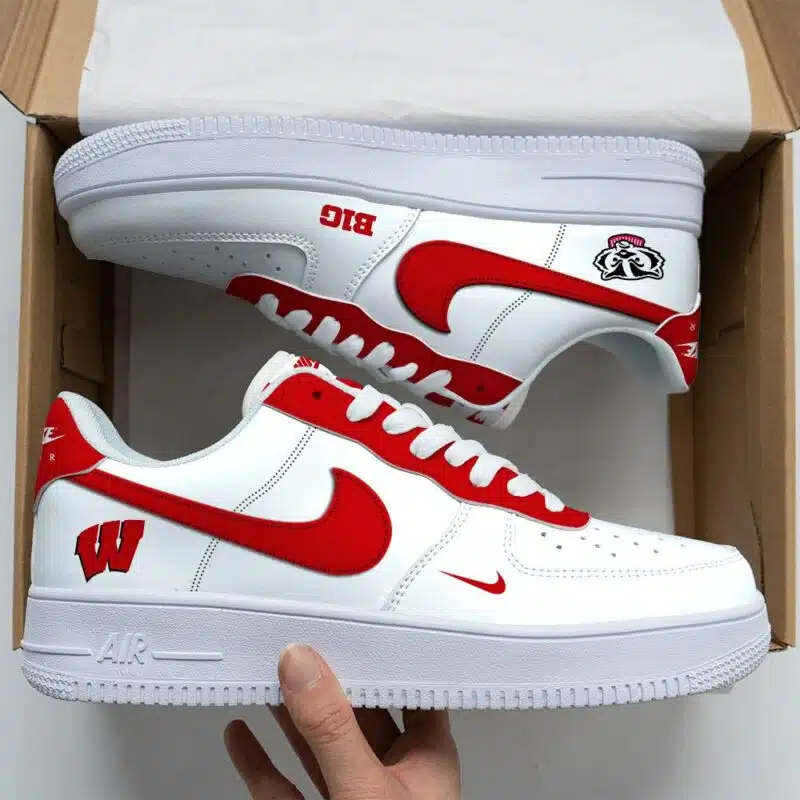 Wisconsin Badgers NCAA Air Force Sneakers For Men Women