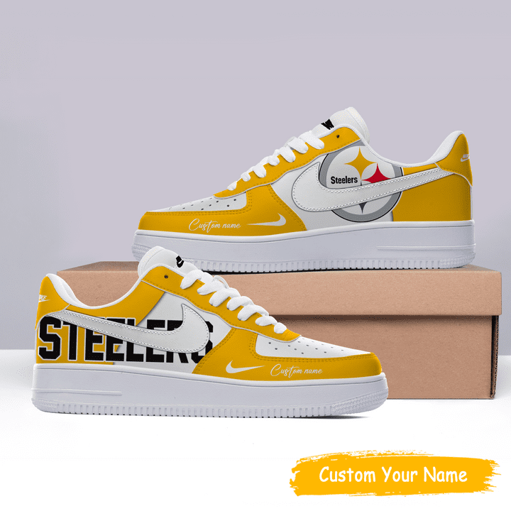 Pittsburgh Steelers Air Force 1 Sneakers Custom Name Affordable Shoes Online