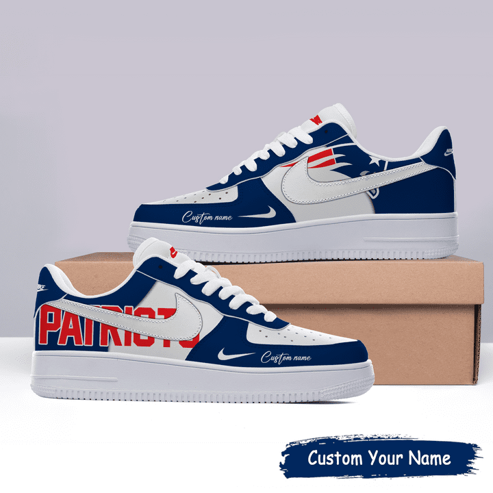 New England Patriots Air Force 1 Sneakers Custom Name Affordable Shoes Online