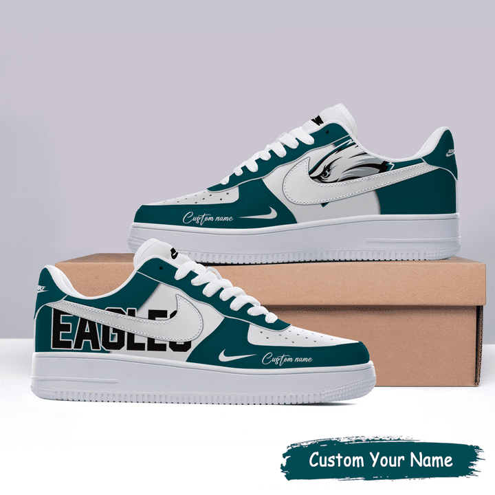 Philadelphia Eagles Air Force 1 Sneakers Custom Name Affordable Shoes Online