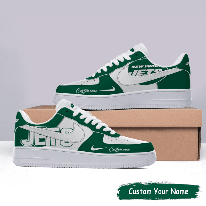 New York Jets Air Force 1 Sneakers Custom Name Affordable Shoes Online