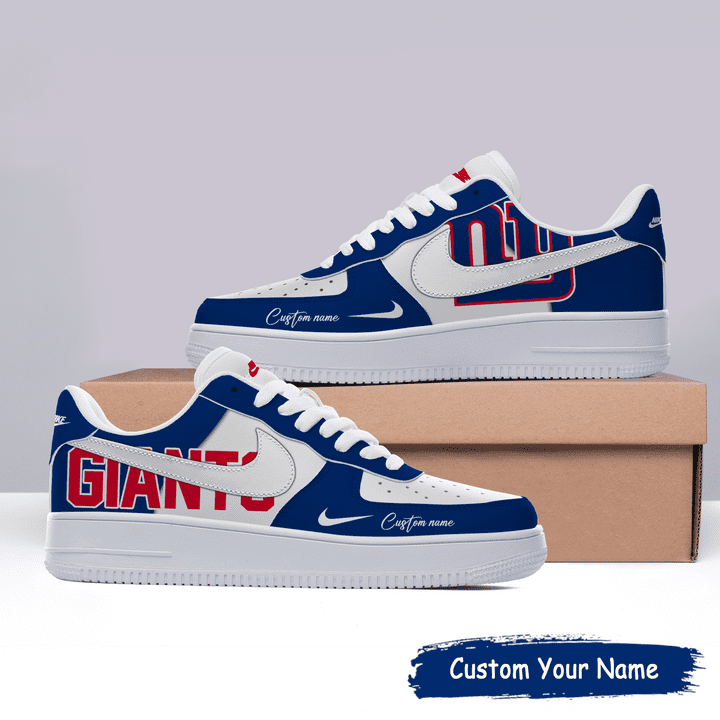 New York Giants Air Force 1 Sneakers Custom Name Affordable Shoes Online