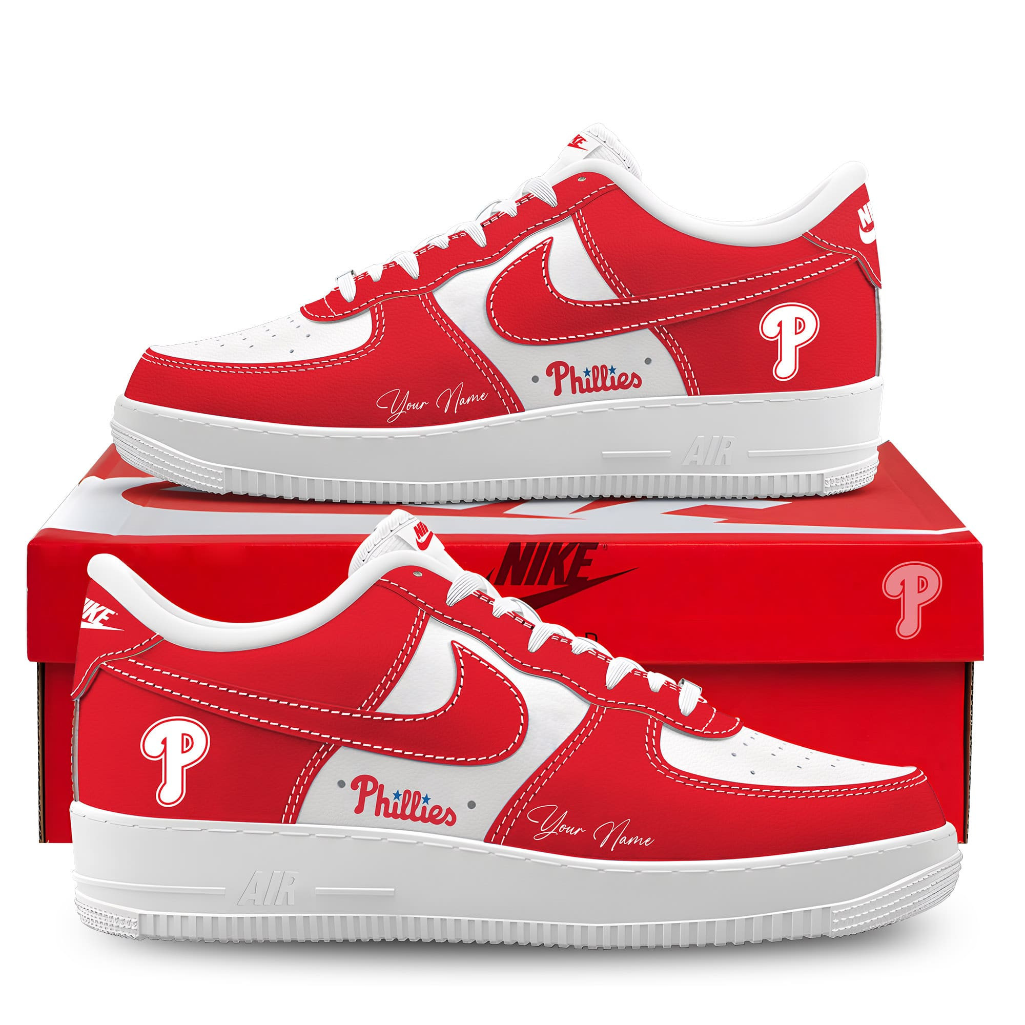 Philadelphia Phillies Customized New AF1 Sneakers Best Running Shoes 2025 For Fans