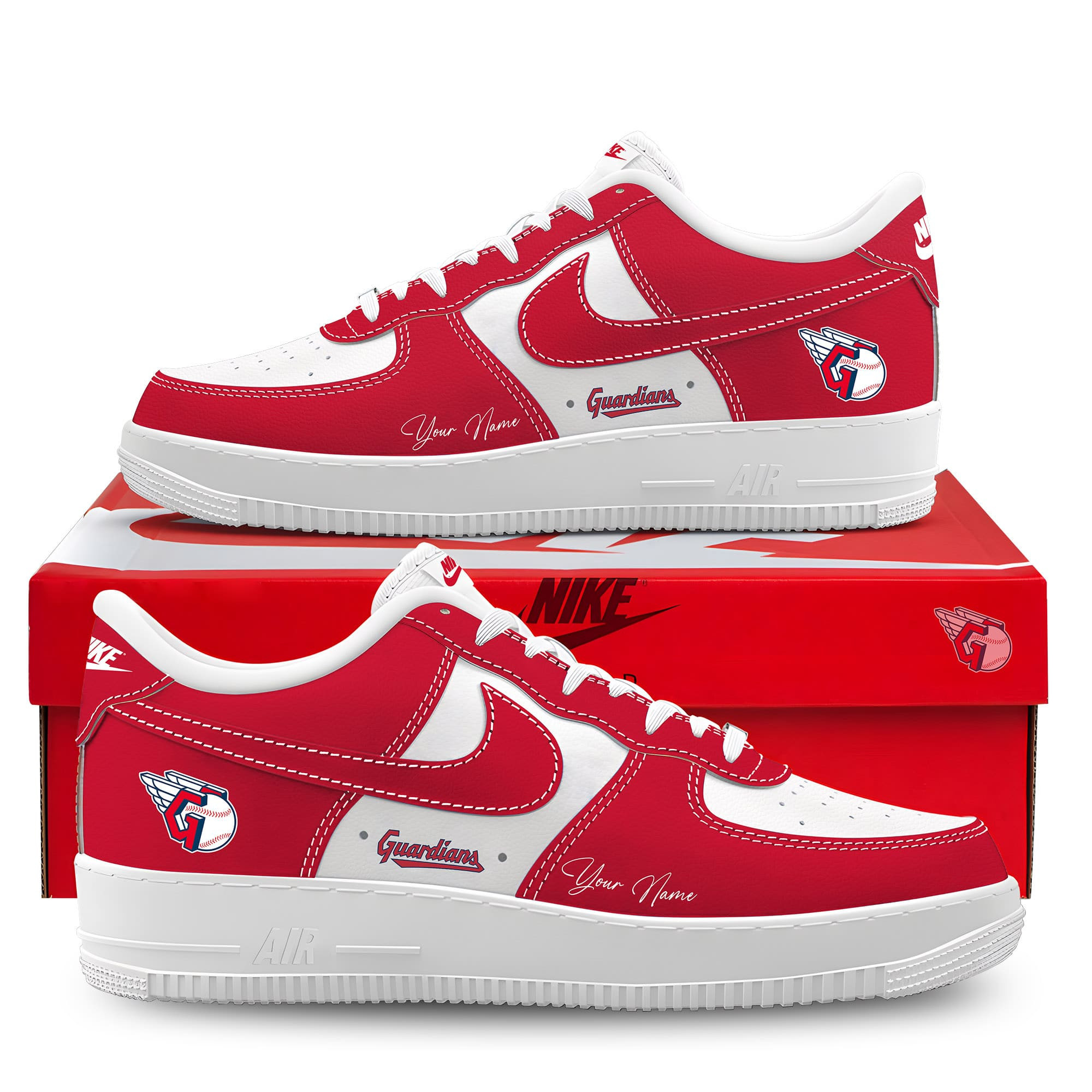 Cleveland Guardians Customized New AF1 Sneakers Best Running Shoes 2025 For Fans