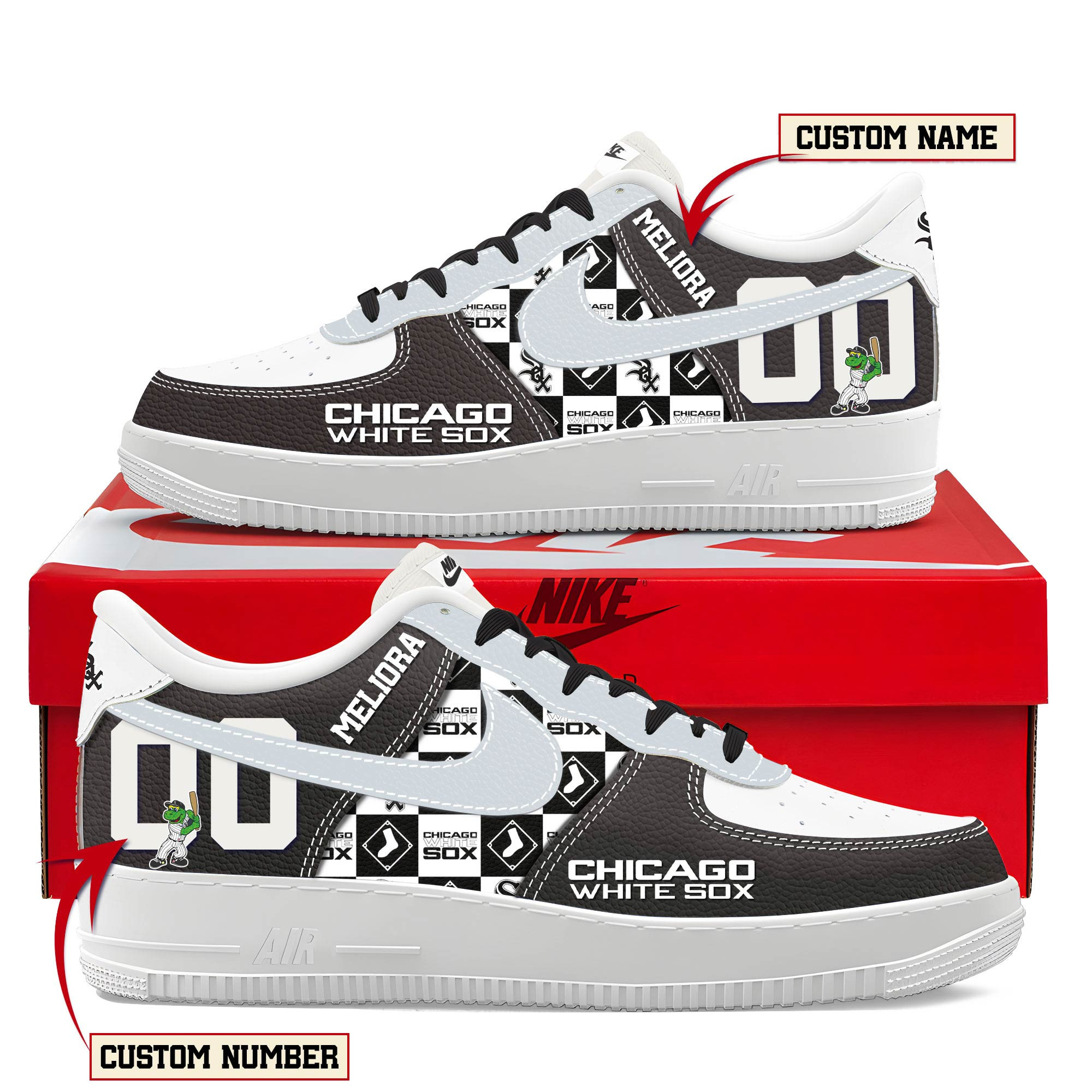 Chicago White Sox New AF1 Sneakers Best Running Shoes 2025 For Fans