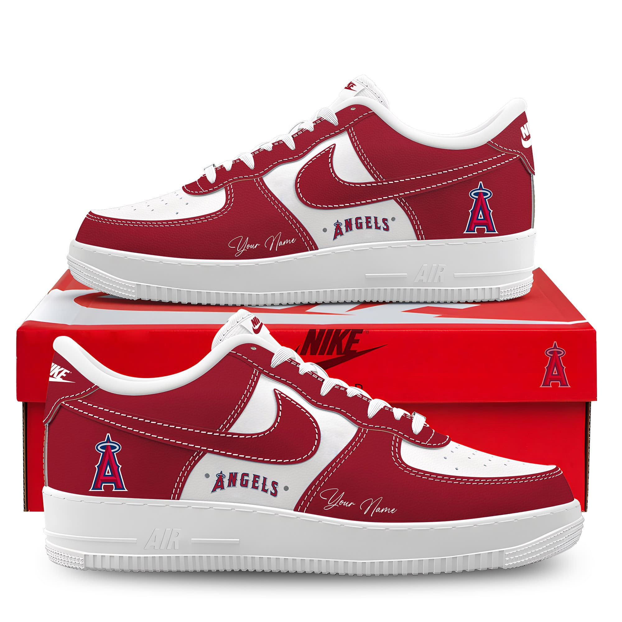 Los Angeles Angels Customized New AF1 Sneakers Best Running Shoes 2025 For Fans