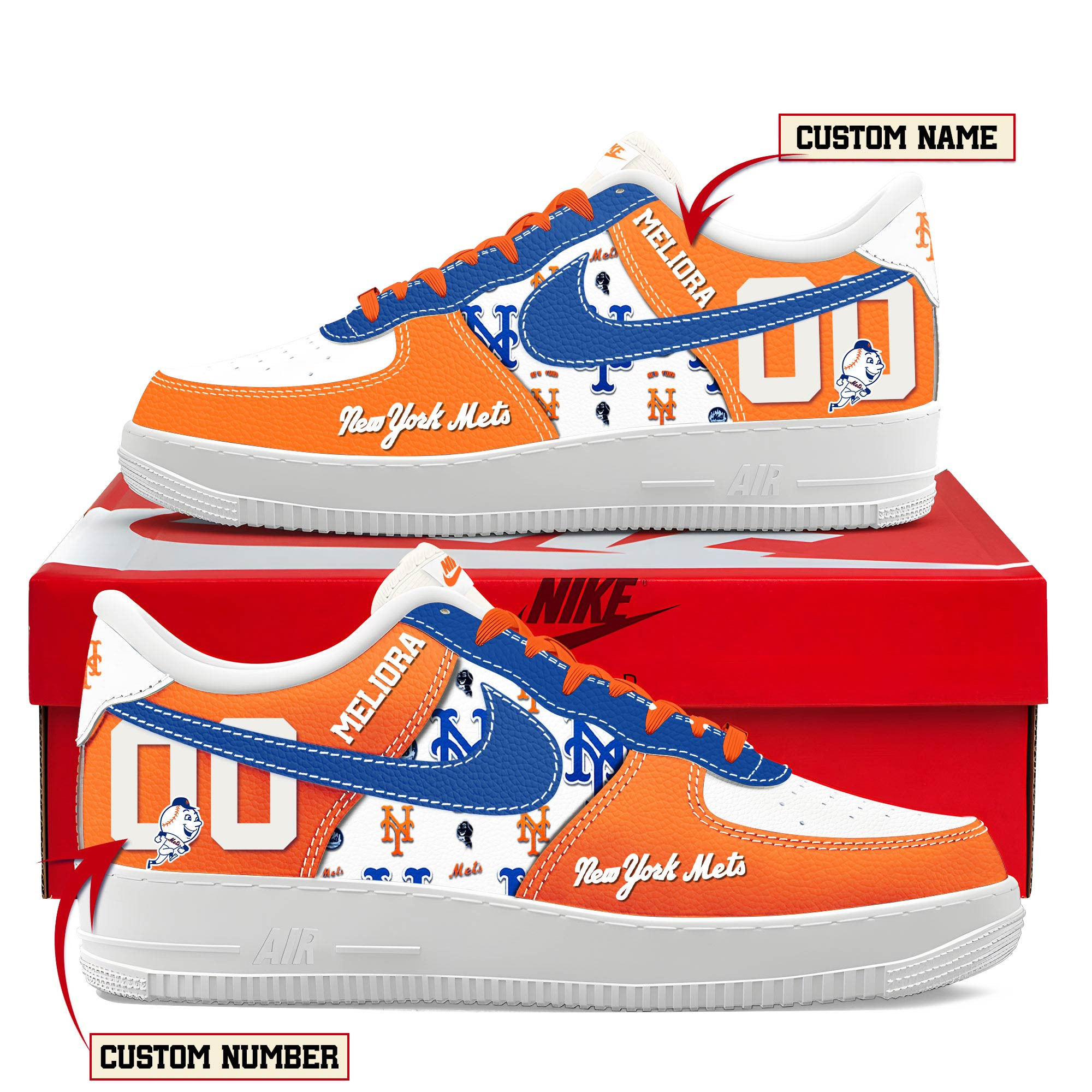 New York Mets New AF1 Sneakers Best Running Shoes 2025 For Fans
