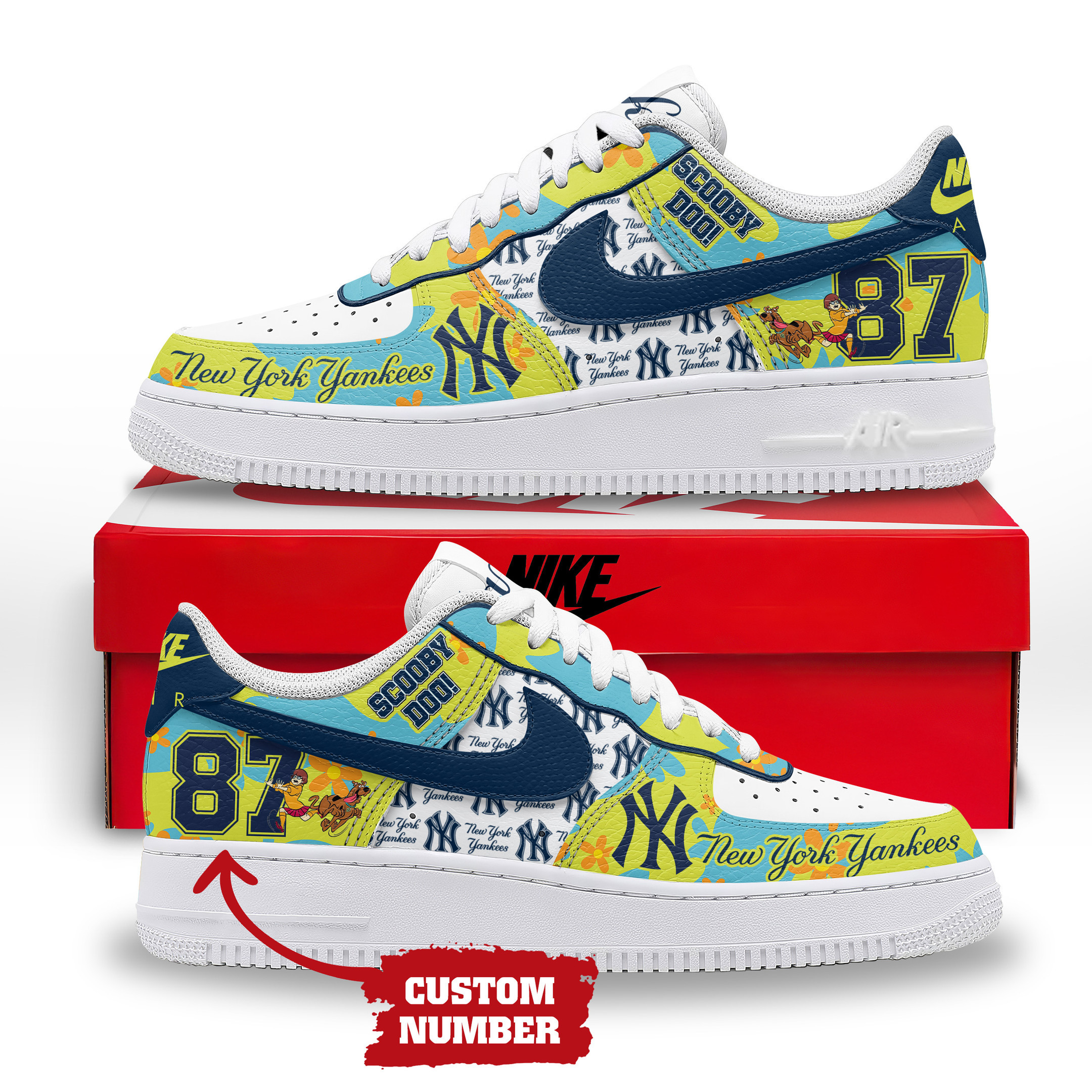 New York Yankees Personalized New AF1 Sneakers Limited Edition