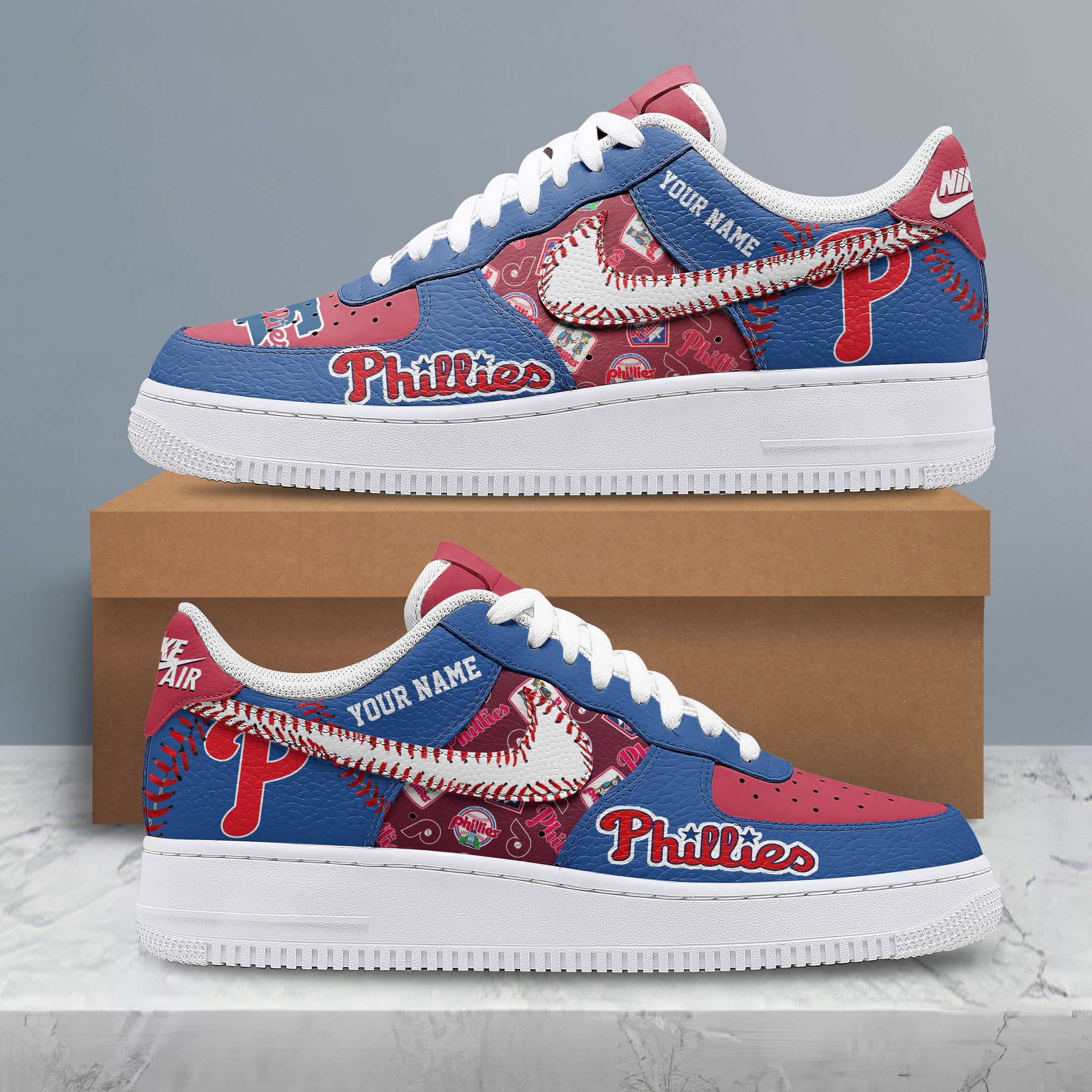 Philadelphia Phillies Personalized New AF1 Sneakers Limited Edition