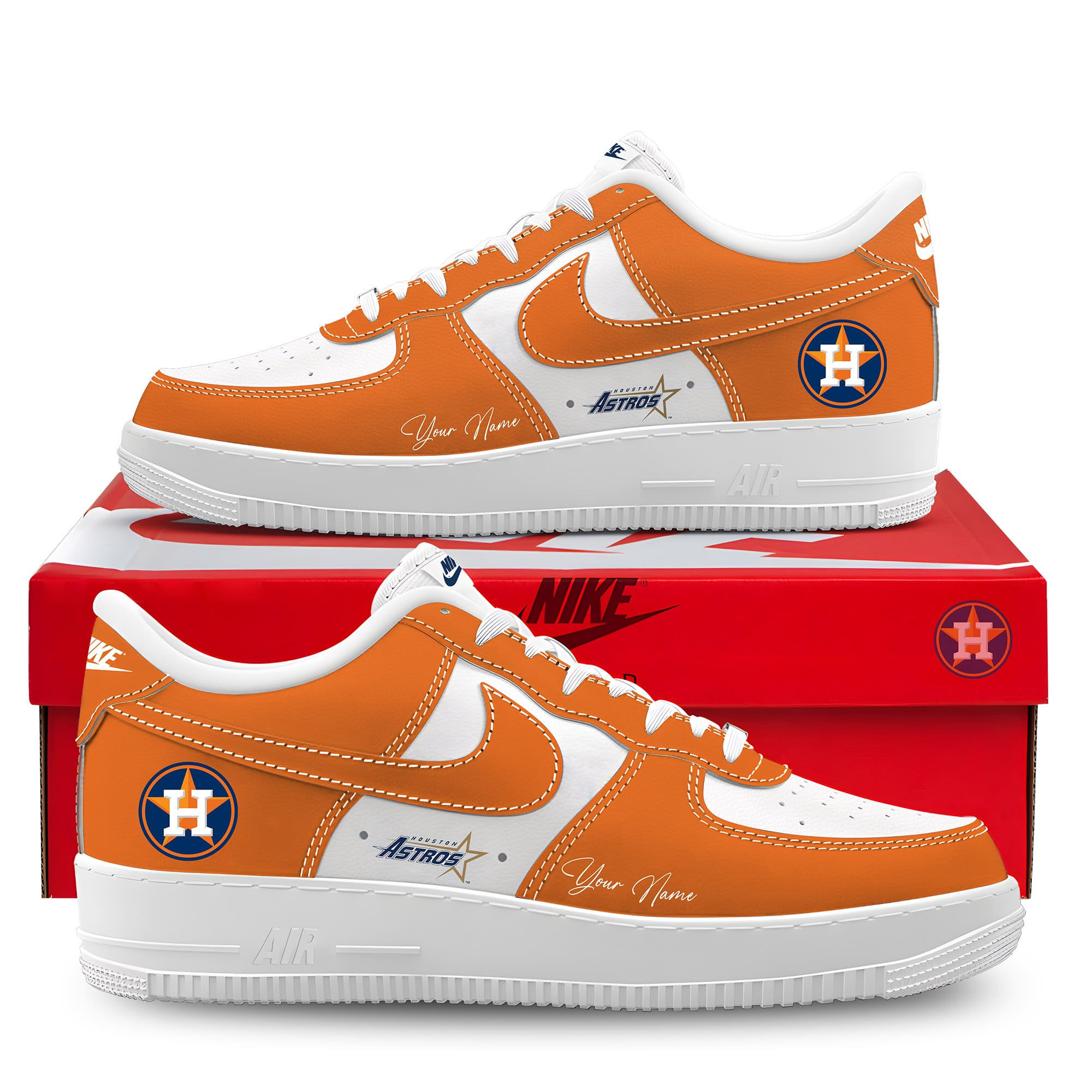 Houston Astros Customized New AF1 Sneakers Best Running Shoes 2025 For Fans