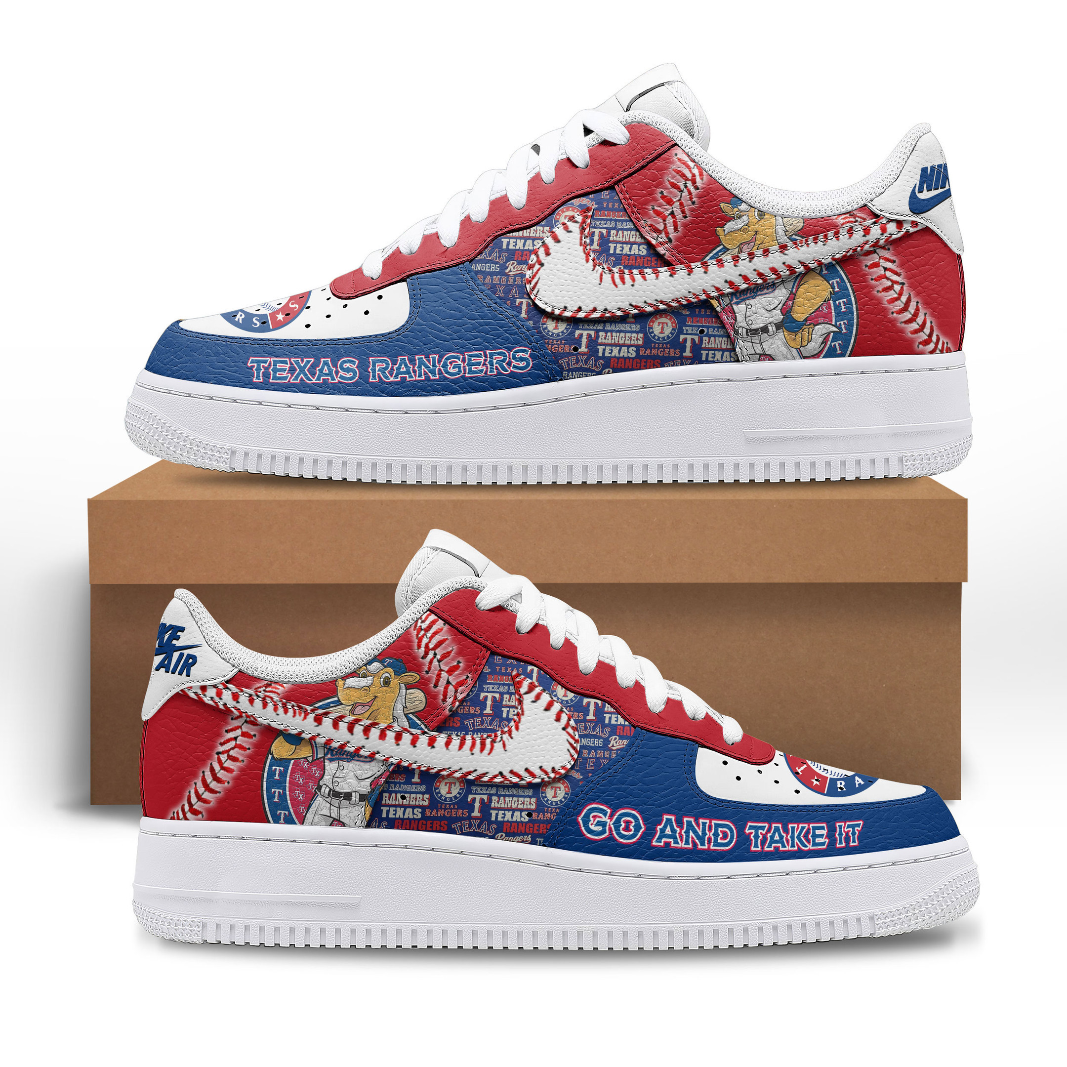 Texas Rangers Personalized New AF1 Sneakers Limited Edition