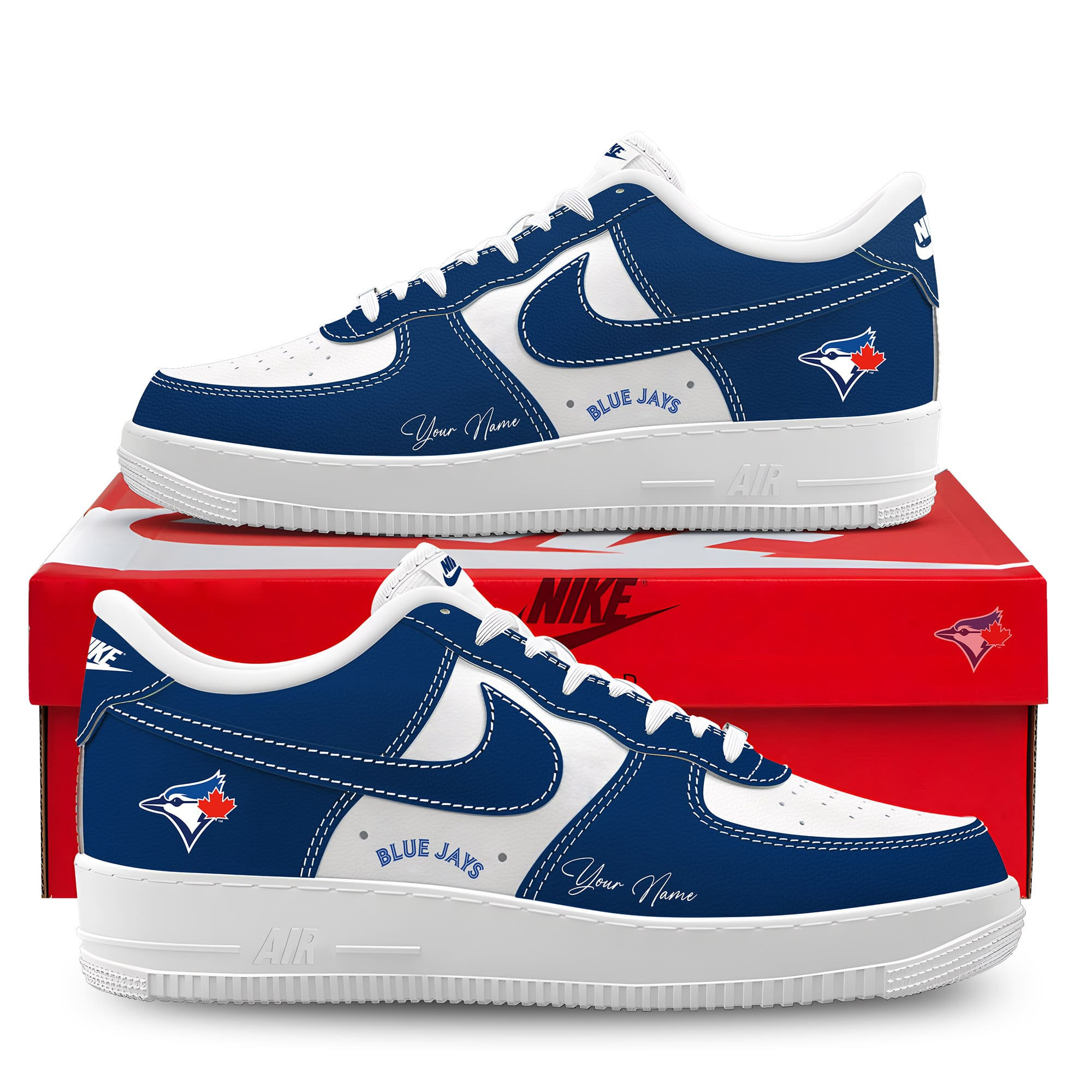 Toronto Blue Jays Customized New AF1 Sneakers Best Running Shoes 2025 For Fans