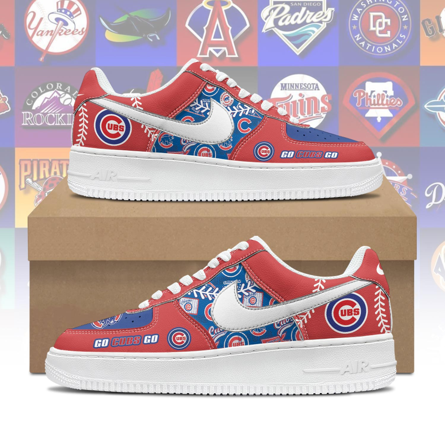 Chicago Cubs Personalized New AF1 Walking Shoes Sneakers For Men Women