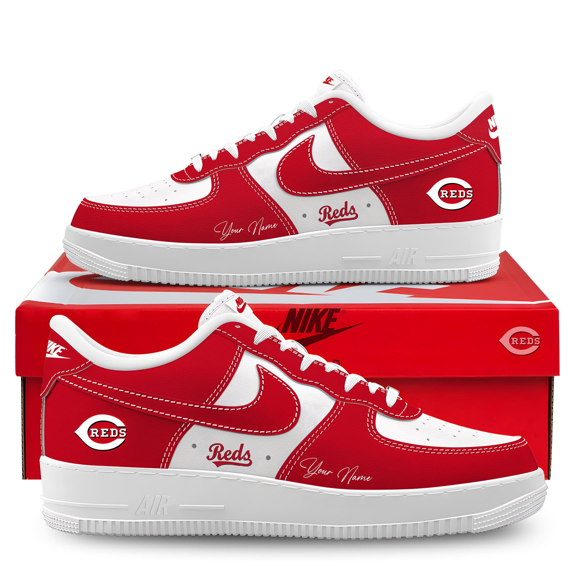 Cincinnati Reds Customized New AF1 Sneakers Best Running Shoes 2025 For Fans