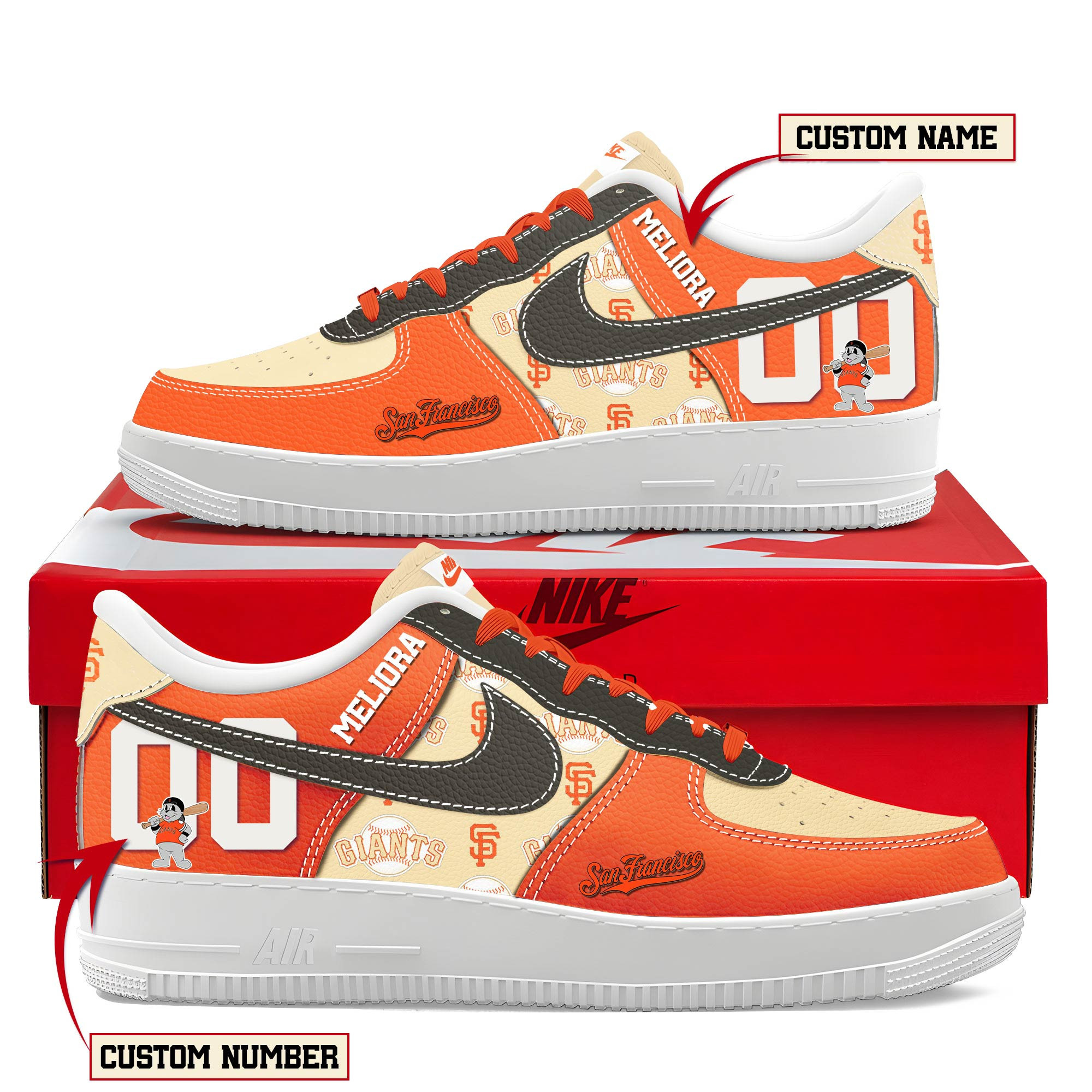 San Francisco Giants New AF1 Sneakers Best Running Shoes 2025 For Fans