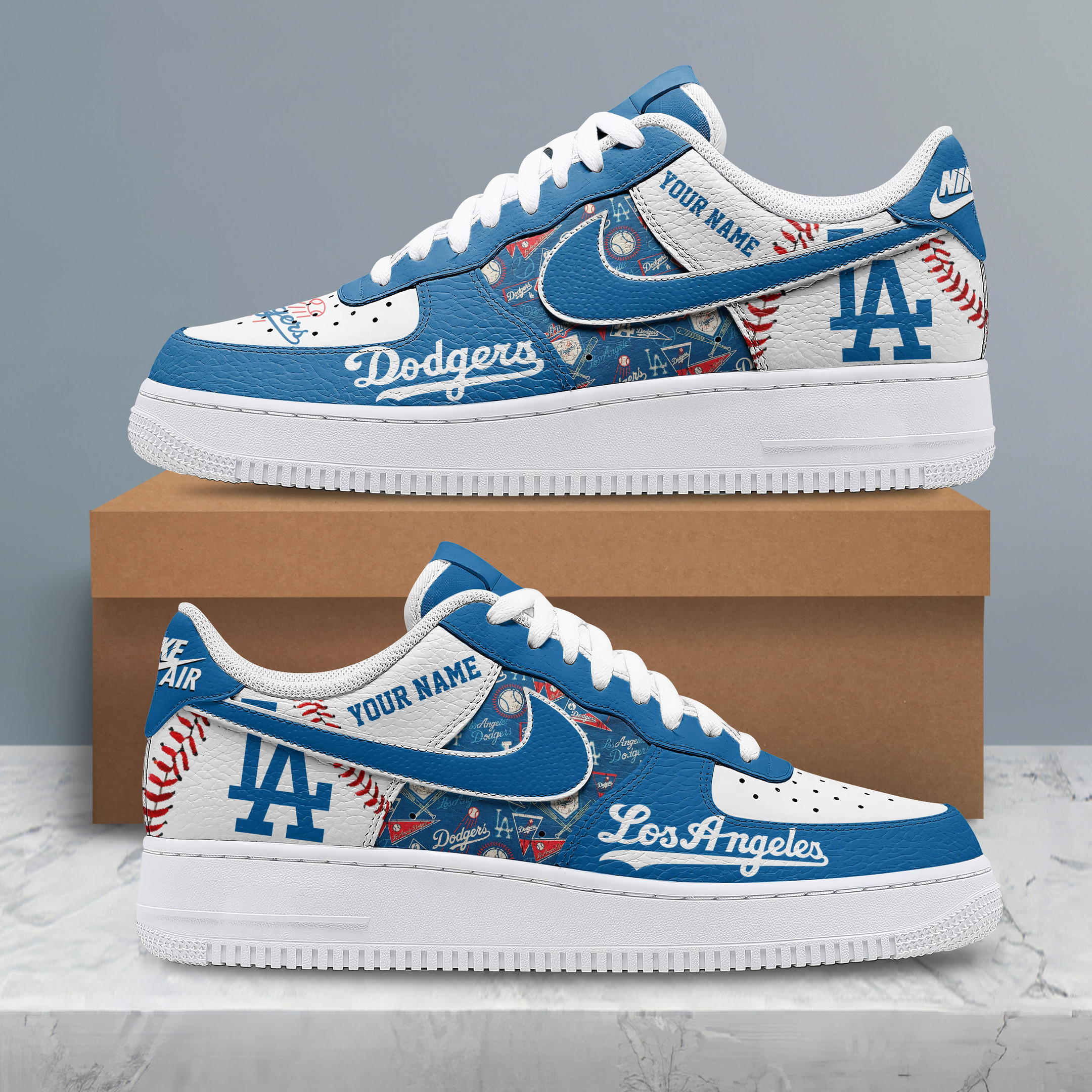 Los Angeles Dodgers Personalized New AF1 Sneakers Limited Edition
