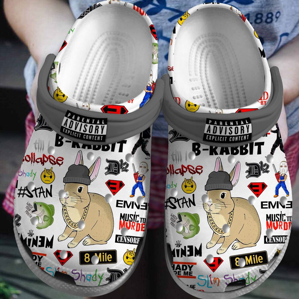B-Rabbit Eminem Rapper Music Artist Crocs Clogs Comfort Cool Slippers 