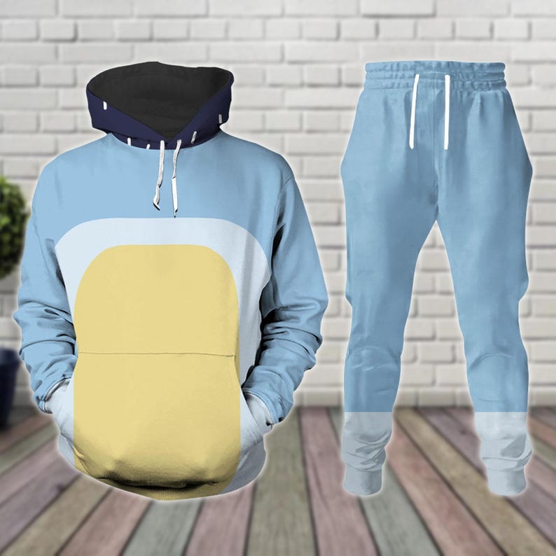 Bandit Heeler Cosplay 3D Hoodie Jogger Blue Dog Cosplay Halloween Cosplay Gift