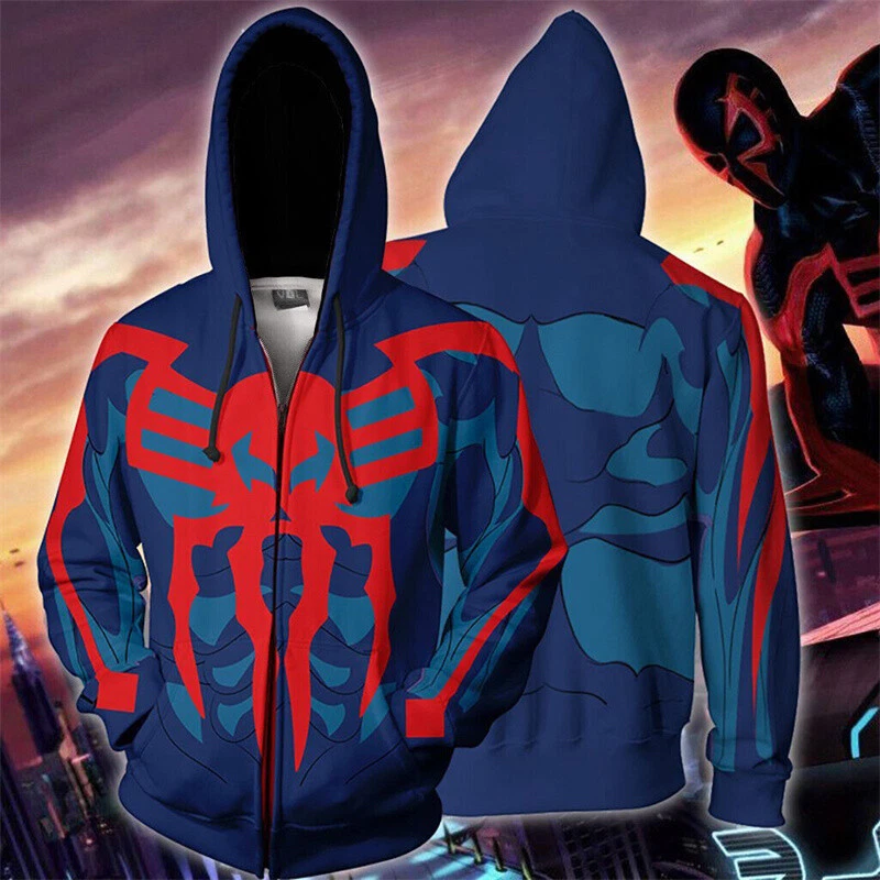 Across the Spider-Verse Spider-Man Hoodie Coat Sweatshirt Halloween Cosplay
