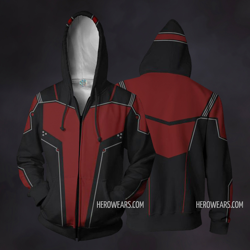 Ant Man Halloween Cosplay Costume Zip Up Hoodie