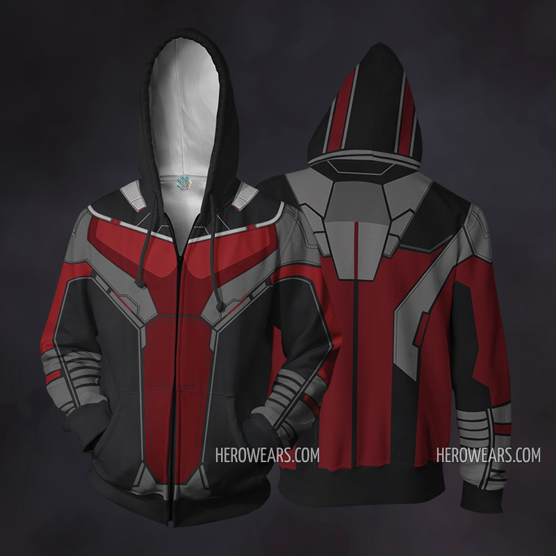 Ant Man Civil War Cosplay Costume Zip Up Hoodie