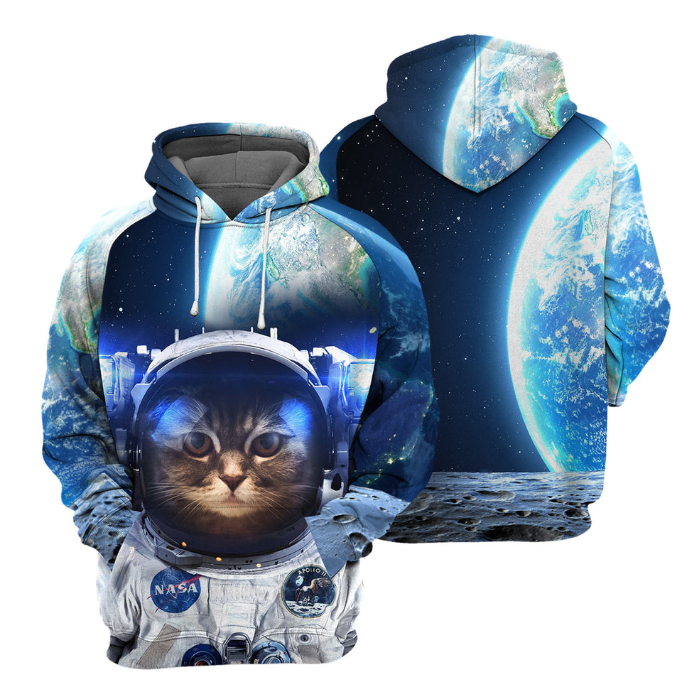 Astronaut Cat3D All Over Printed Cosplay Costume Hoodie 