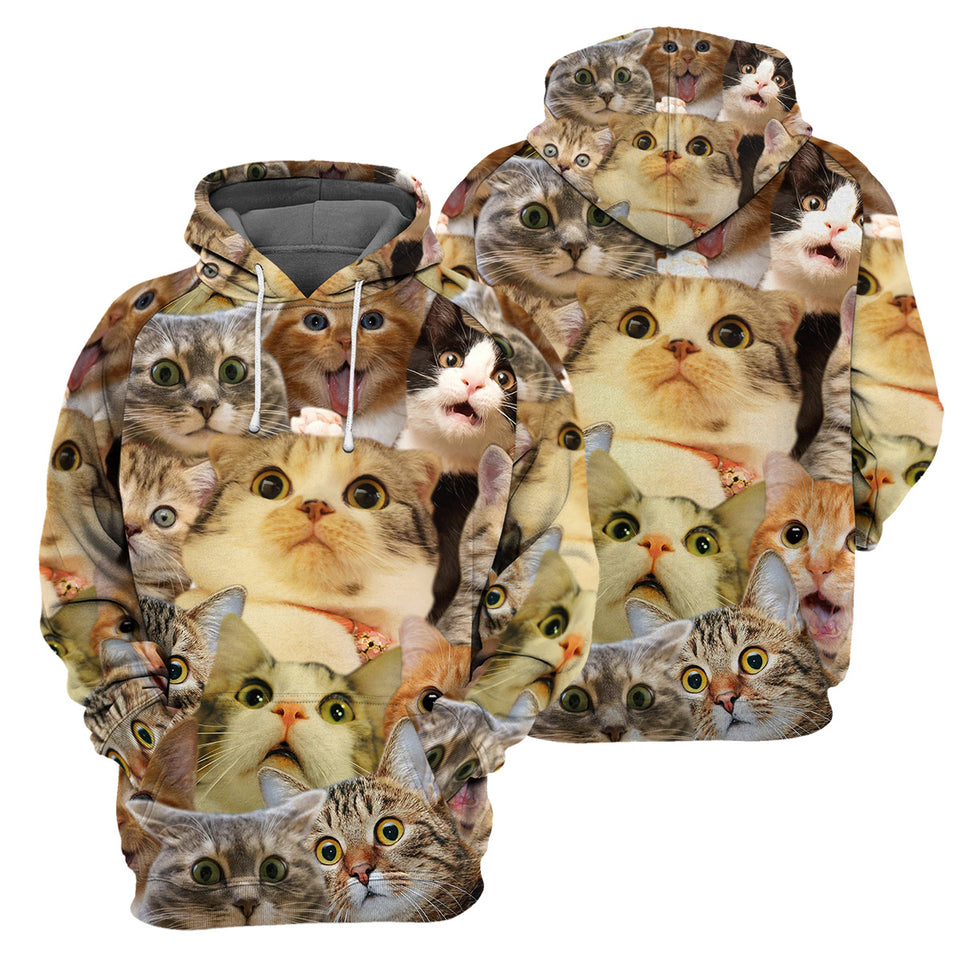 Amazing Cat3D All Over Printed Cosplay Costume Hoodie 