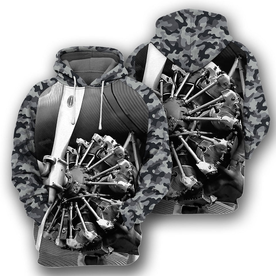 Aircraft Mechanic3D All Over Printed Cosplay Costume Hoodie 