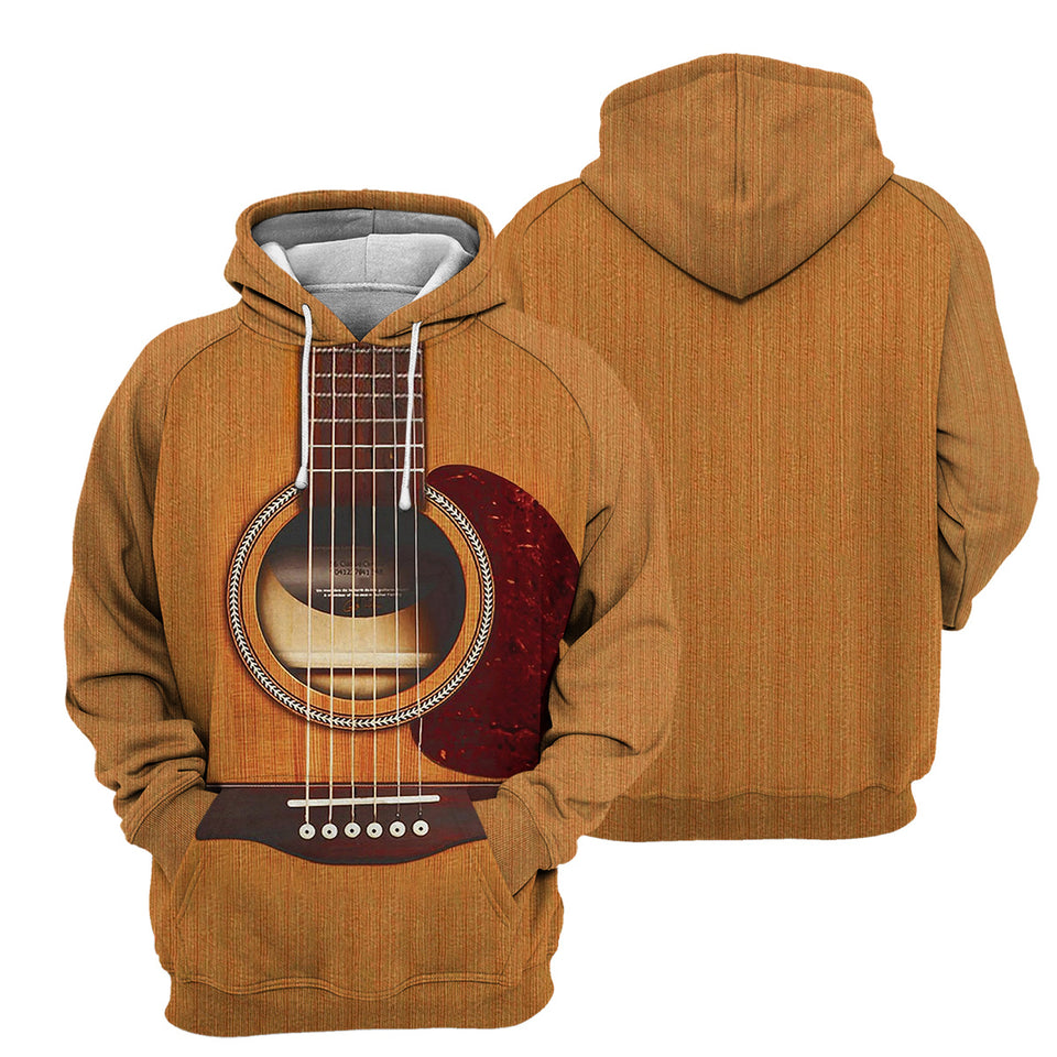 Acoustic Guitar3D All Over Printed Cosplay Costume Hoodie 