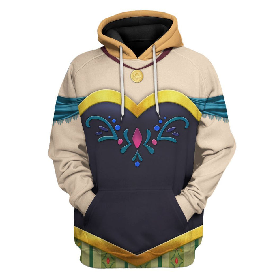 Anna Frozen Cosplay Costume Hoodie Appreal