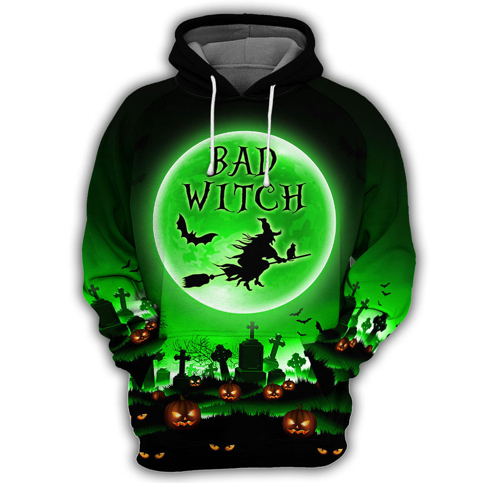 Bad Witch Halloween3D All Over Printed Cosplay Costume Hoodie 