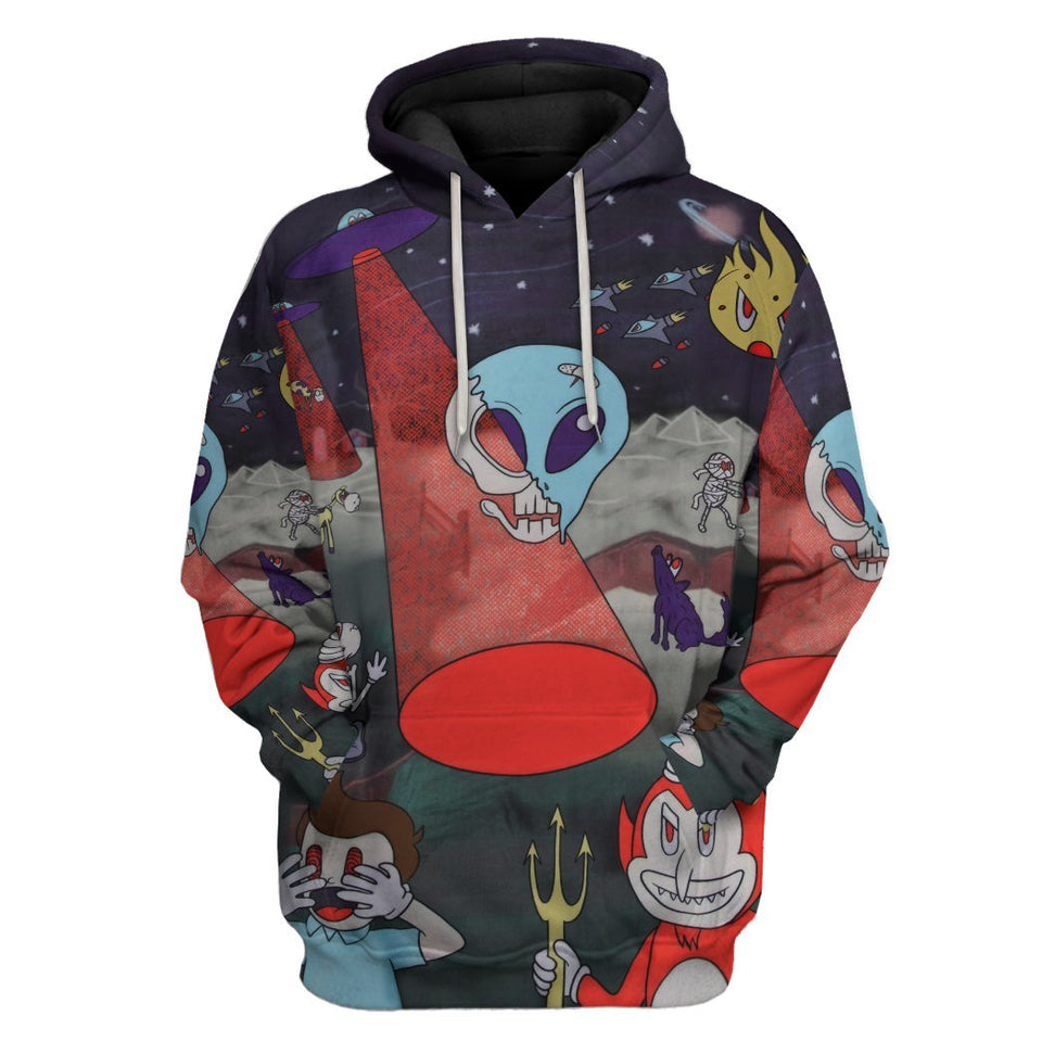 Alien Skull Cosplay Costume Hoodie Apparel